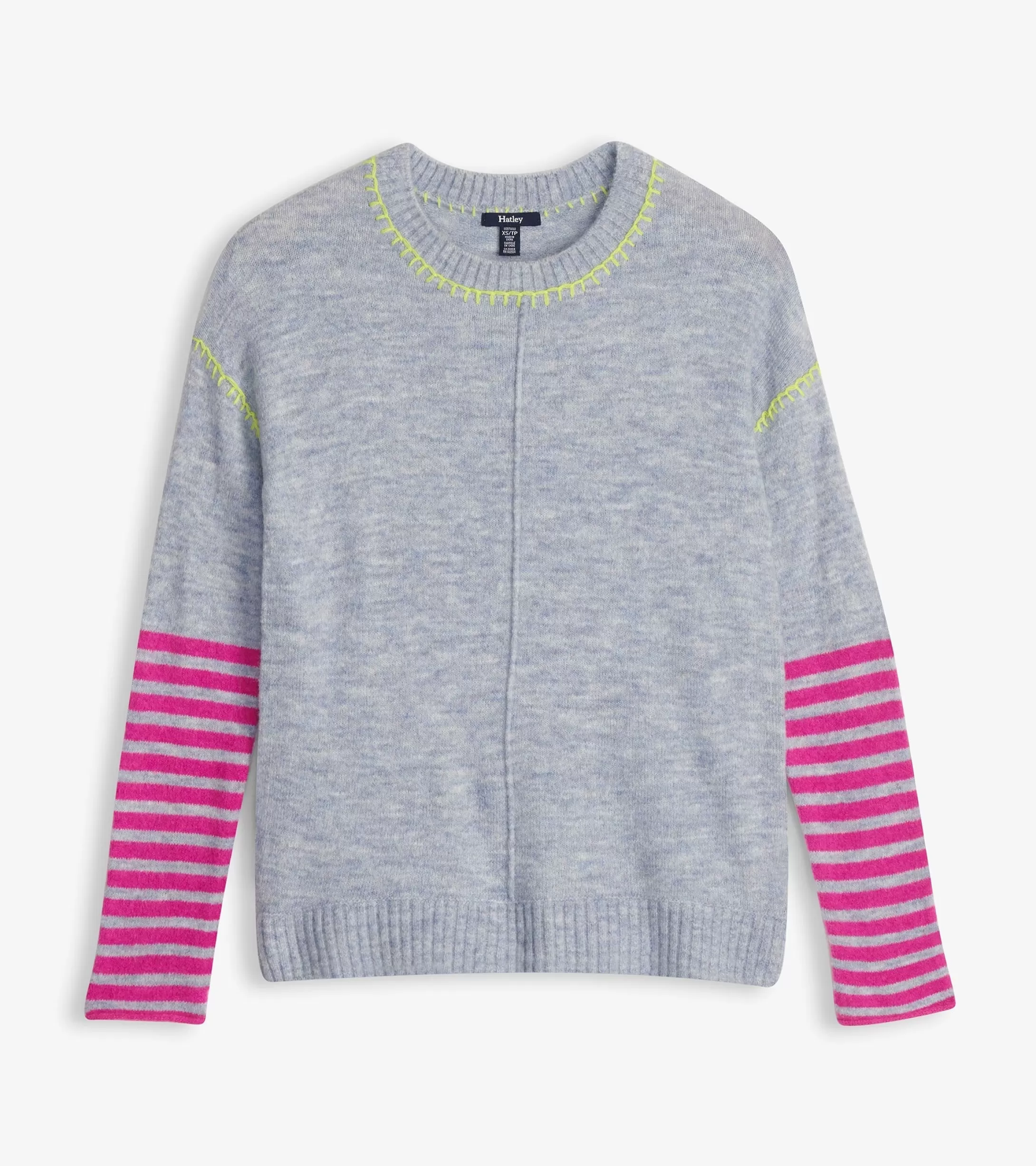 Hatley Avery Sweater - Hot Pink Stripes Best Sale