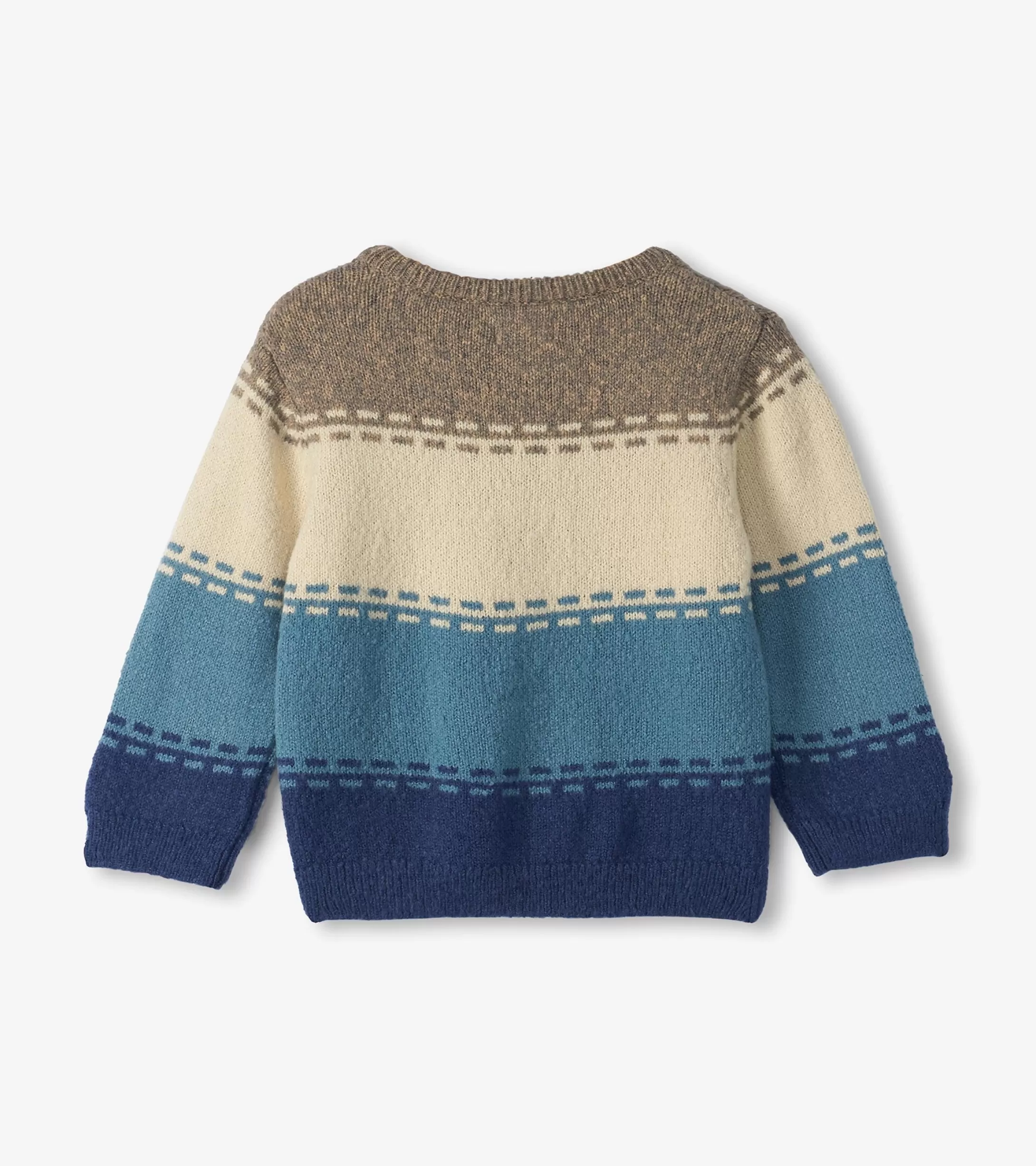 Hatley Baby & Toddler Boys Blue Combo Crew Neck Knit Sweater Clearance