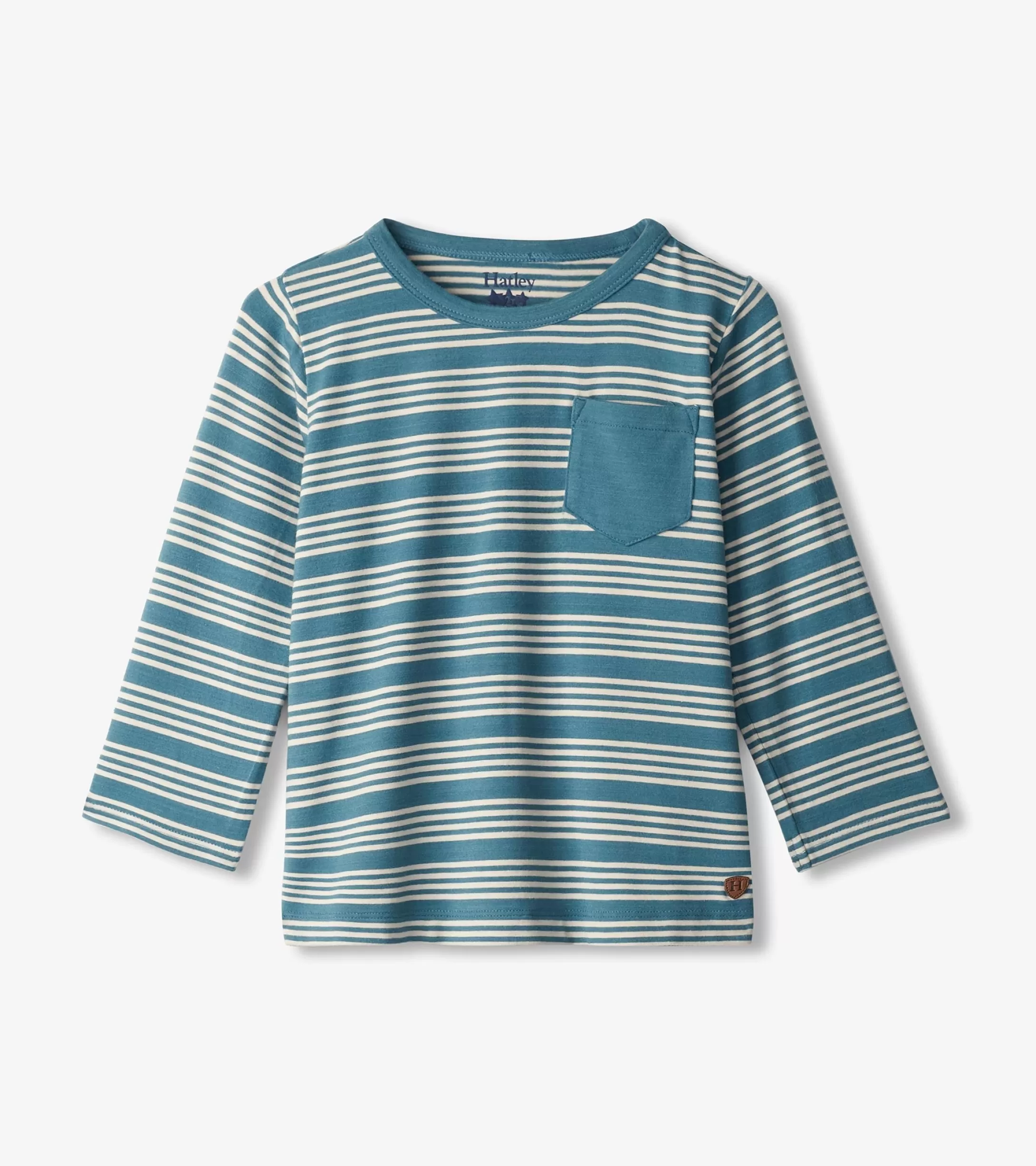 Hatley Baby & Toddler Boys Bluestone Stripes Long Sleeve Bamboo T-Shirt Cheap