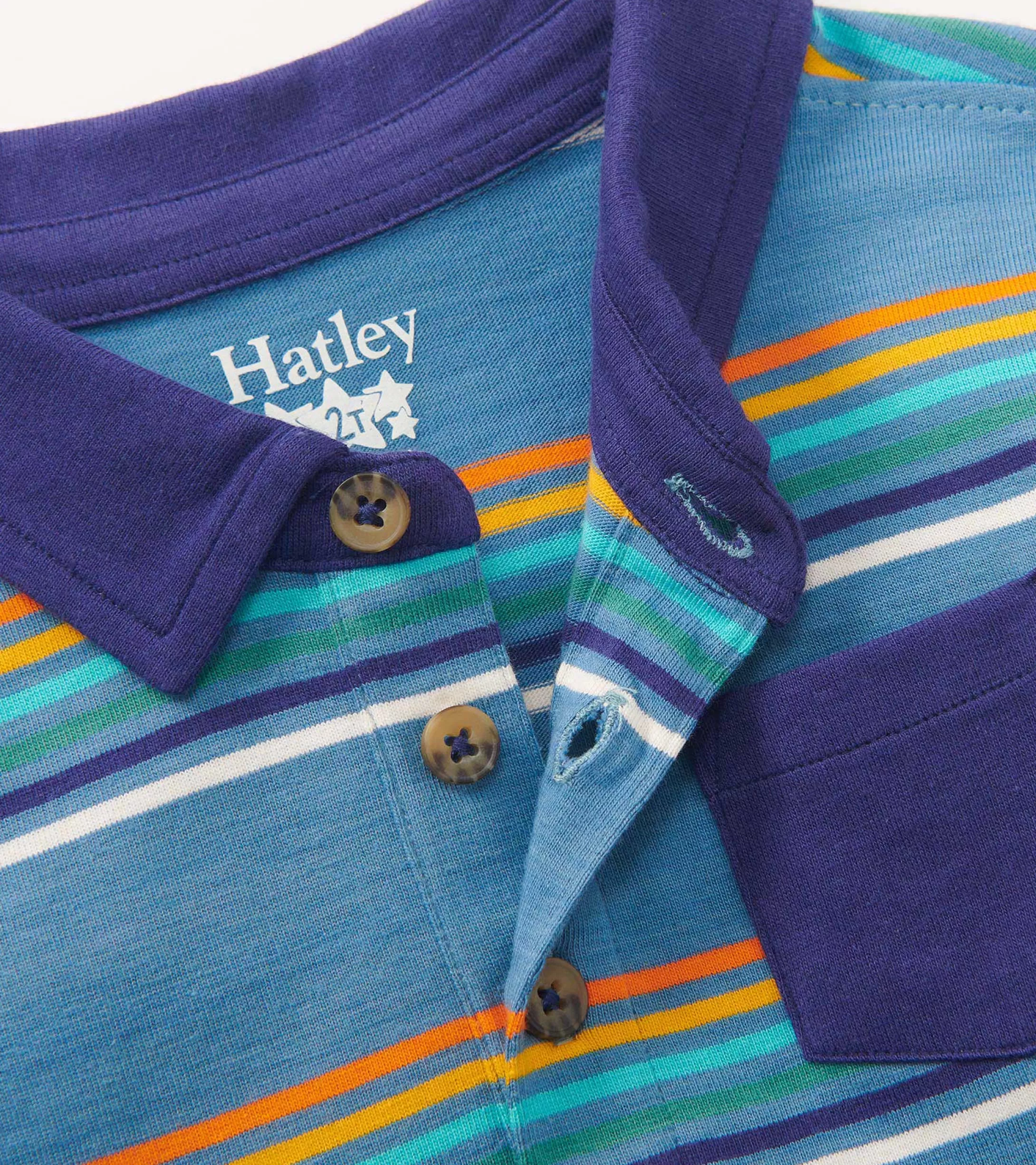 Hatley Baby & Toddler Boys Bluestone Stripes Long Sleeve Polo T-Shirt Best