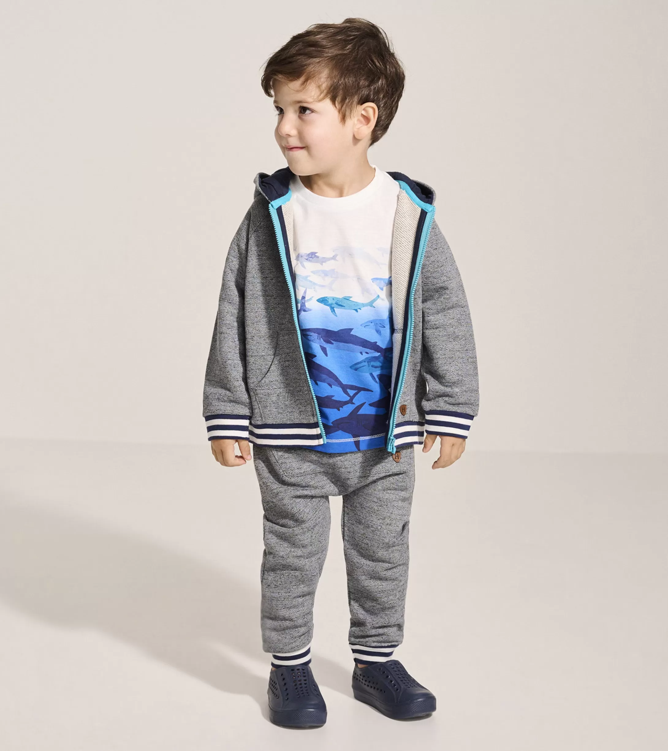 Hatley Baby & Toddler Boys Flame Blue Zip-Up Hoodie Sale