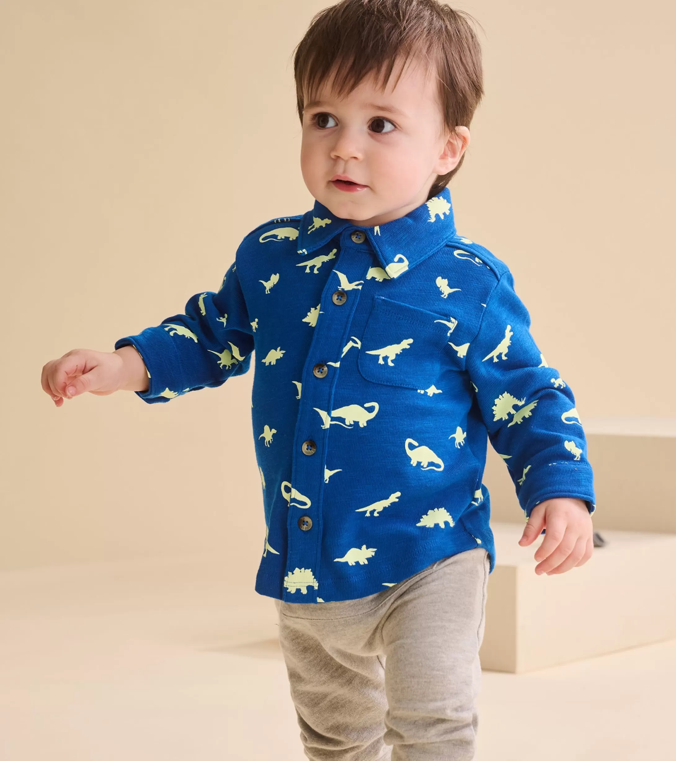 Hatley Baby & Toddler Boys Mini Dinos Button Down Shirt Clearance