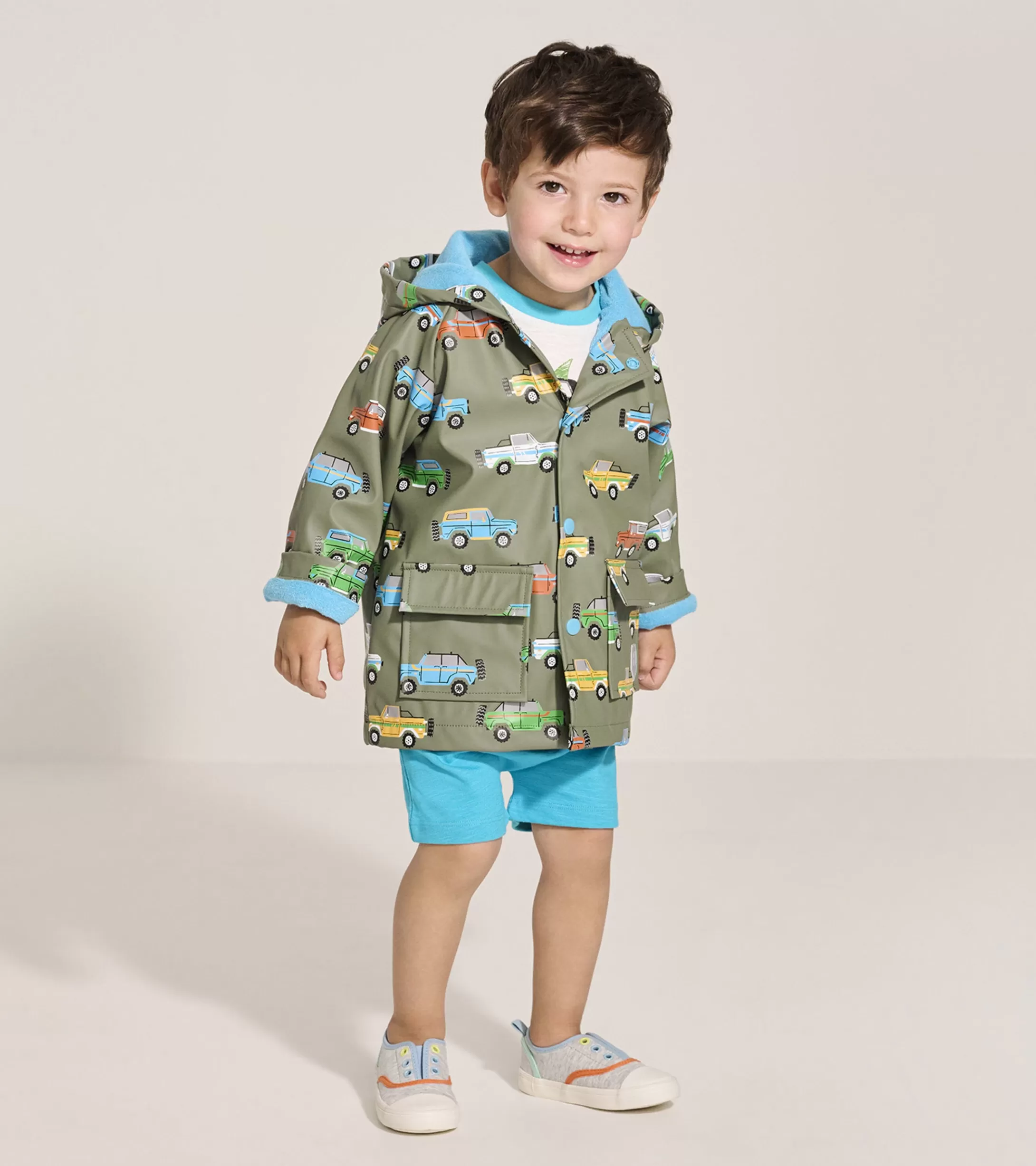 Hatley Baby & Toddler Boys Off-Roading Button-Up Rain Jacket Flash Sale