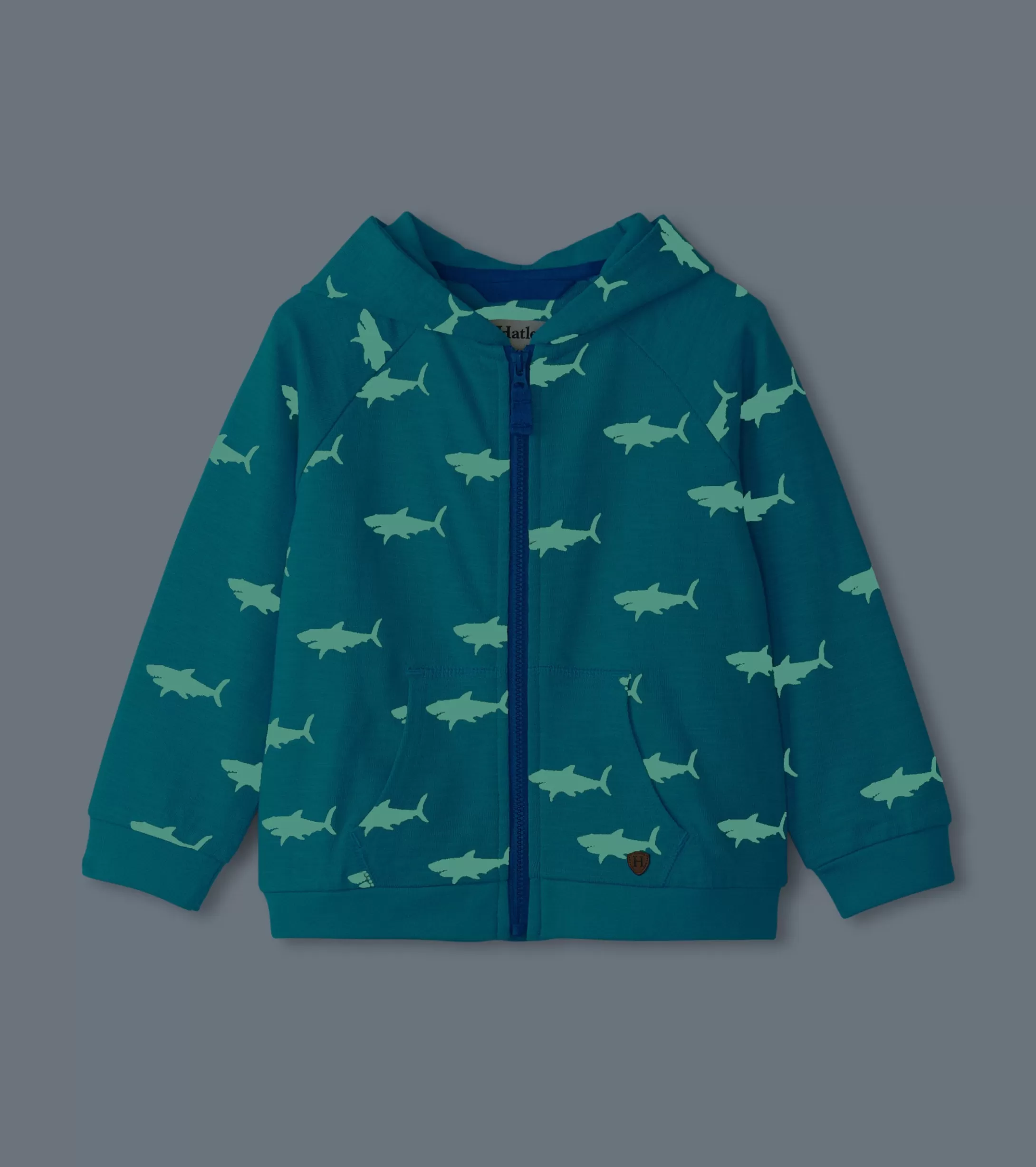 Hatley Baby & Toddler Boys Shark Silhouette Glow Zip-Up Hoodie Fashion