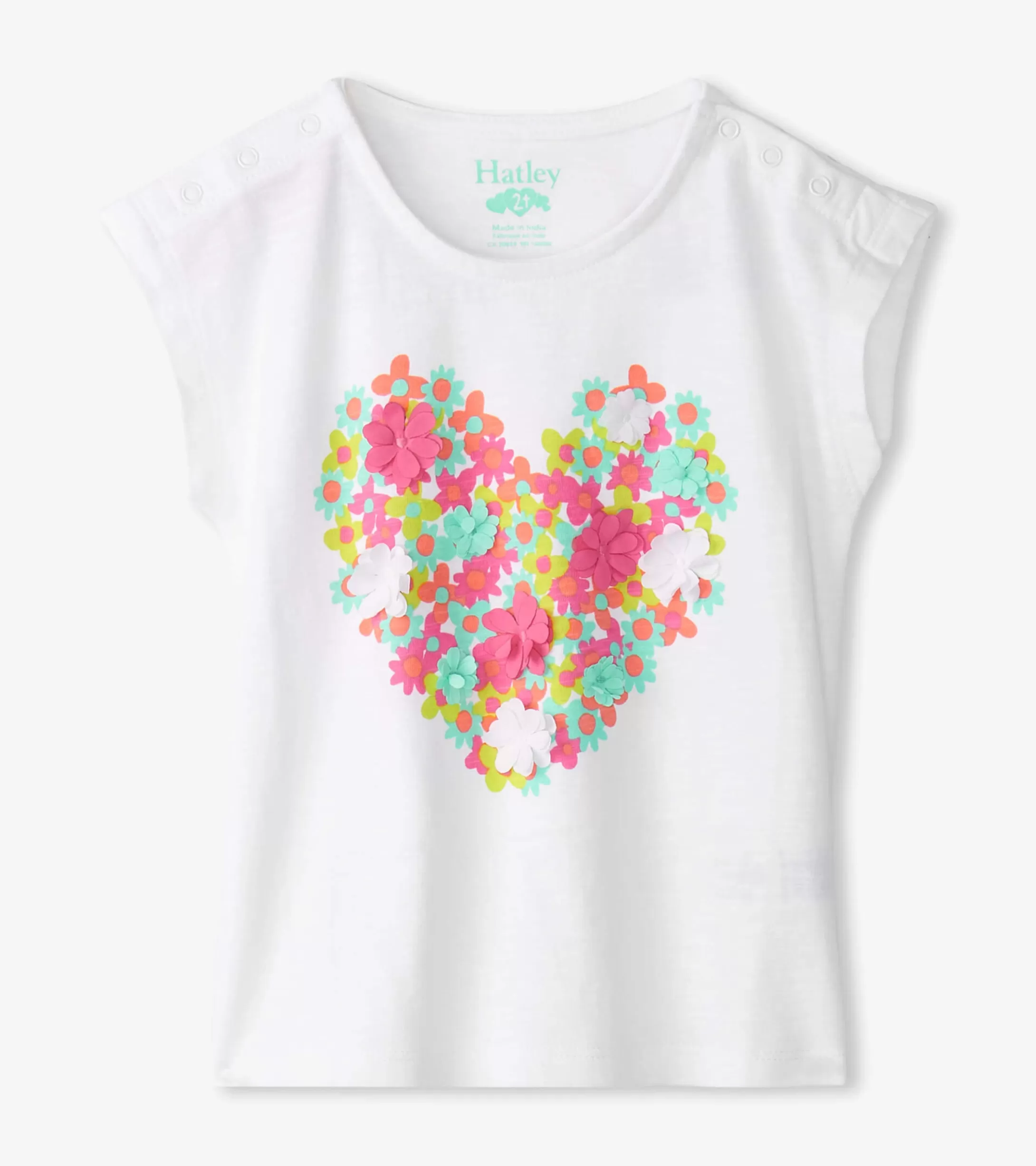 Hatley Baby & Toddler Girls Chiffon Heart Snap Button Shirt Best Sale