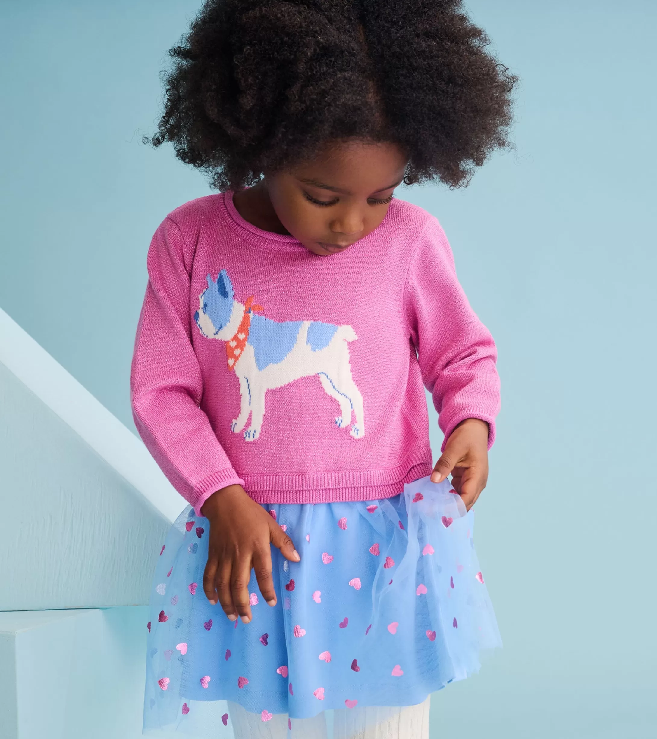 Hatley Baby & Toddler Girls French Bulldogs Drop Waist Sweater Dress Cheap