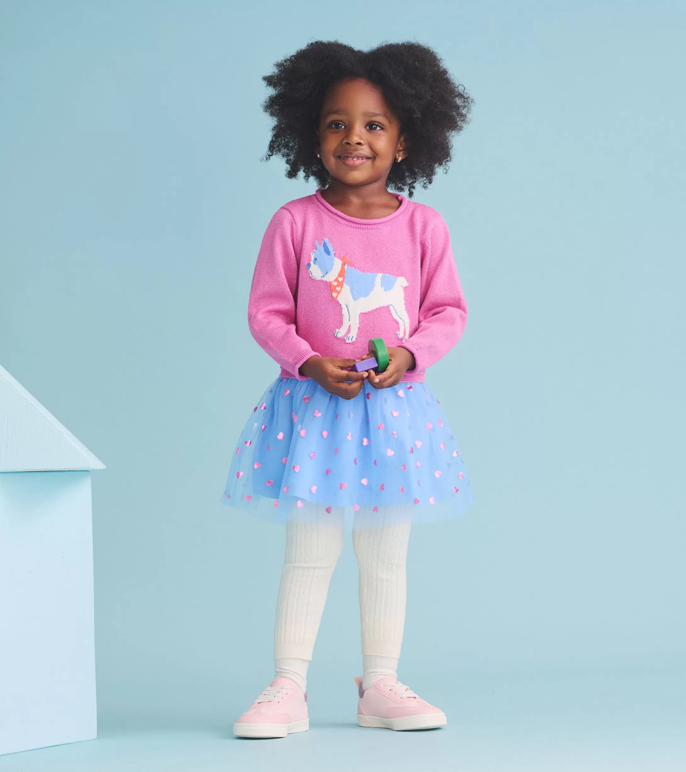 Hatley Baby & Toddler Girls French Bulldogs Drop Waist Sweater Dress Cheap