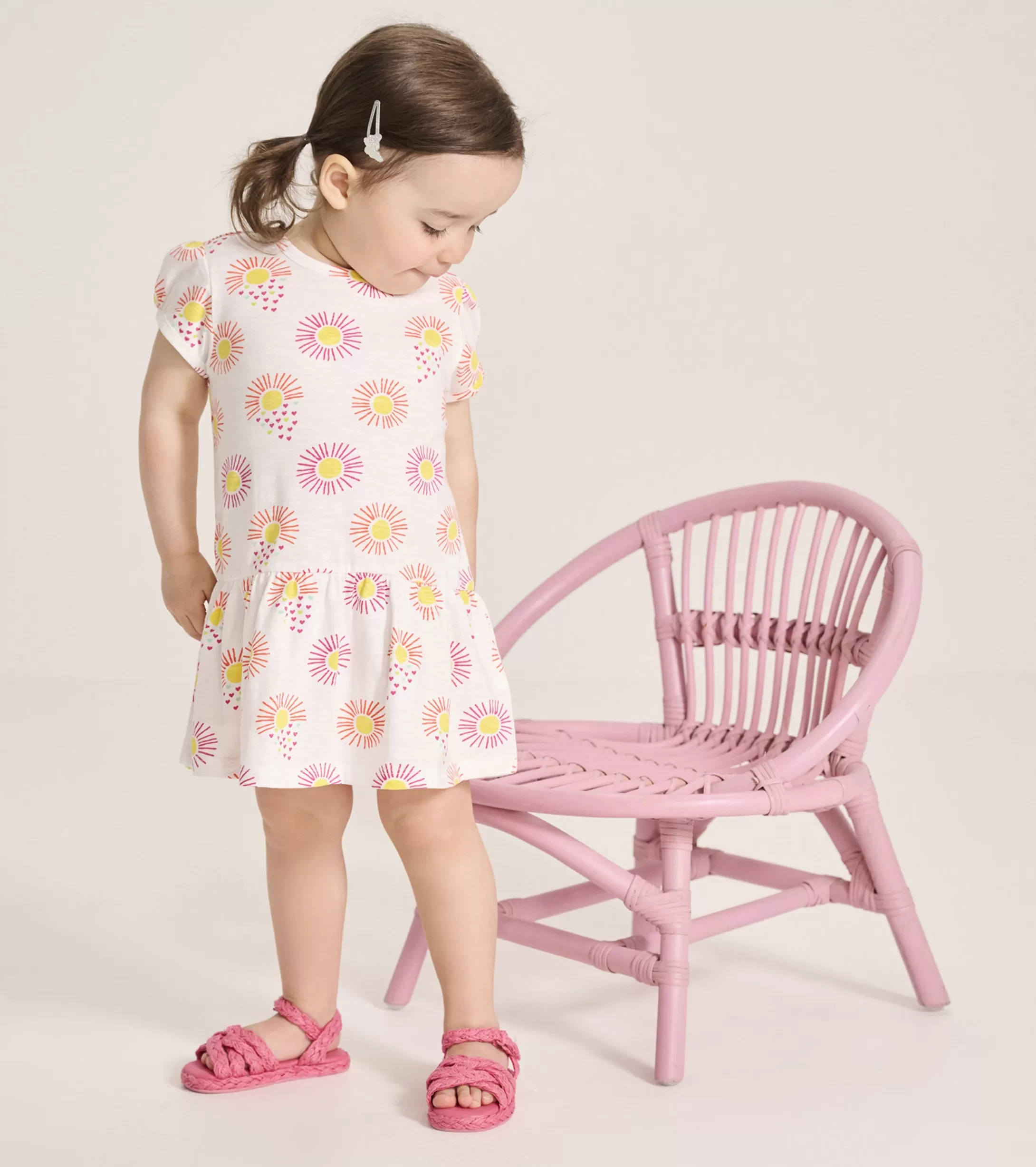 Hatley Baby & Toddler Girls Heart Suns Gathered Dress Cheap