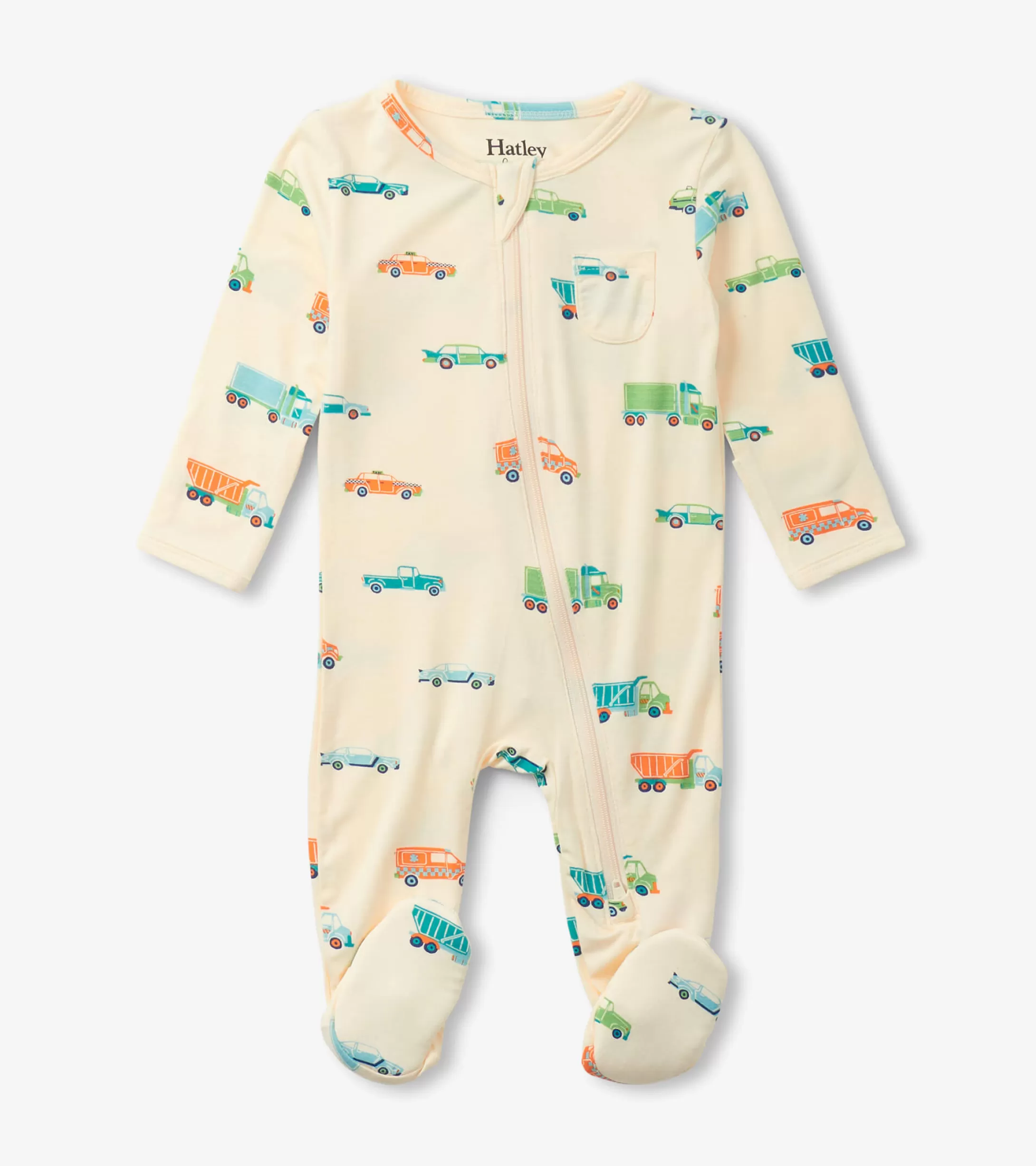 Hatley Baby Boys Dinky Cars Footed Sleeper Cheap