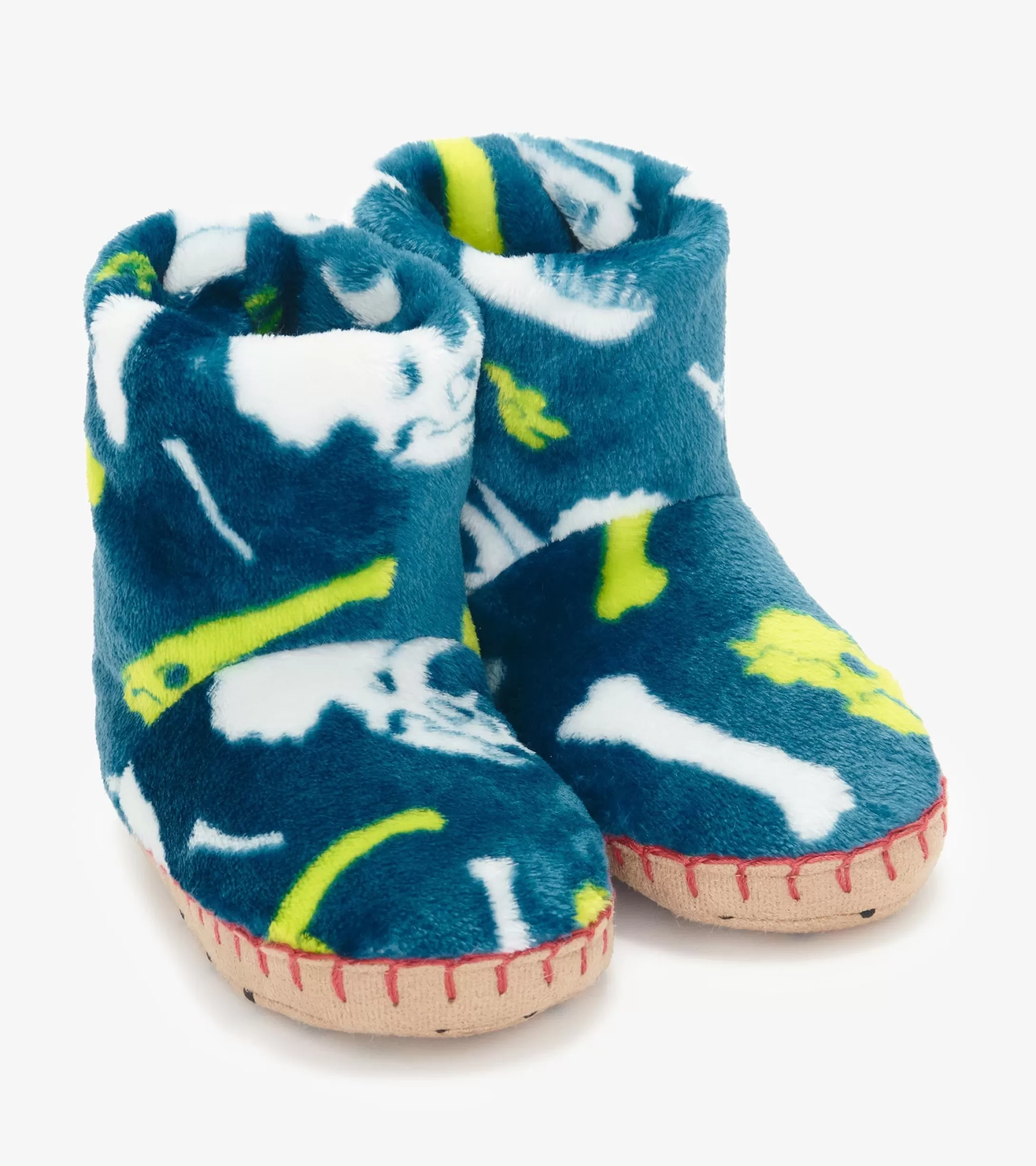 Hatley Baby Boys Dino Fossils Fleece Slippers Outlet