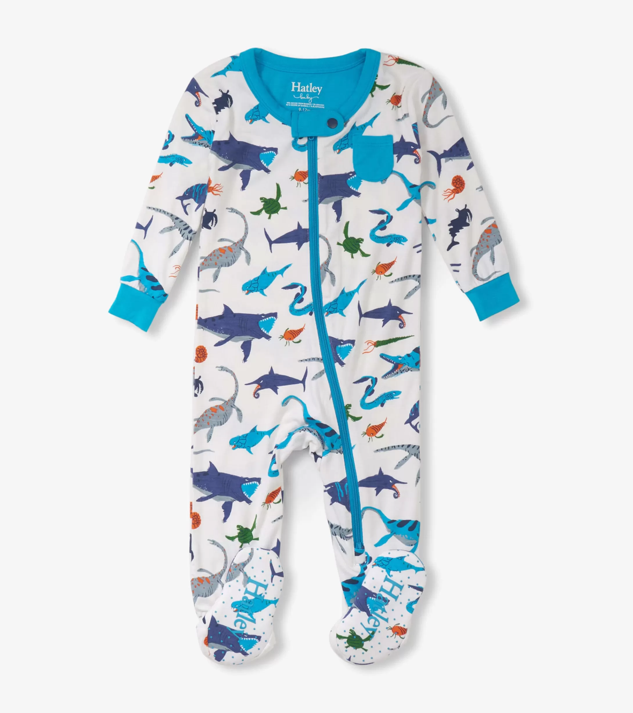 Hatley Baby Boys Prehistoric Marine Footed Sleeper Fashion