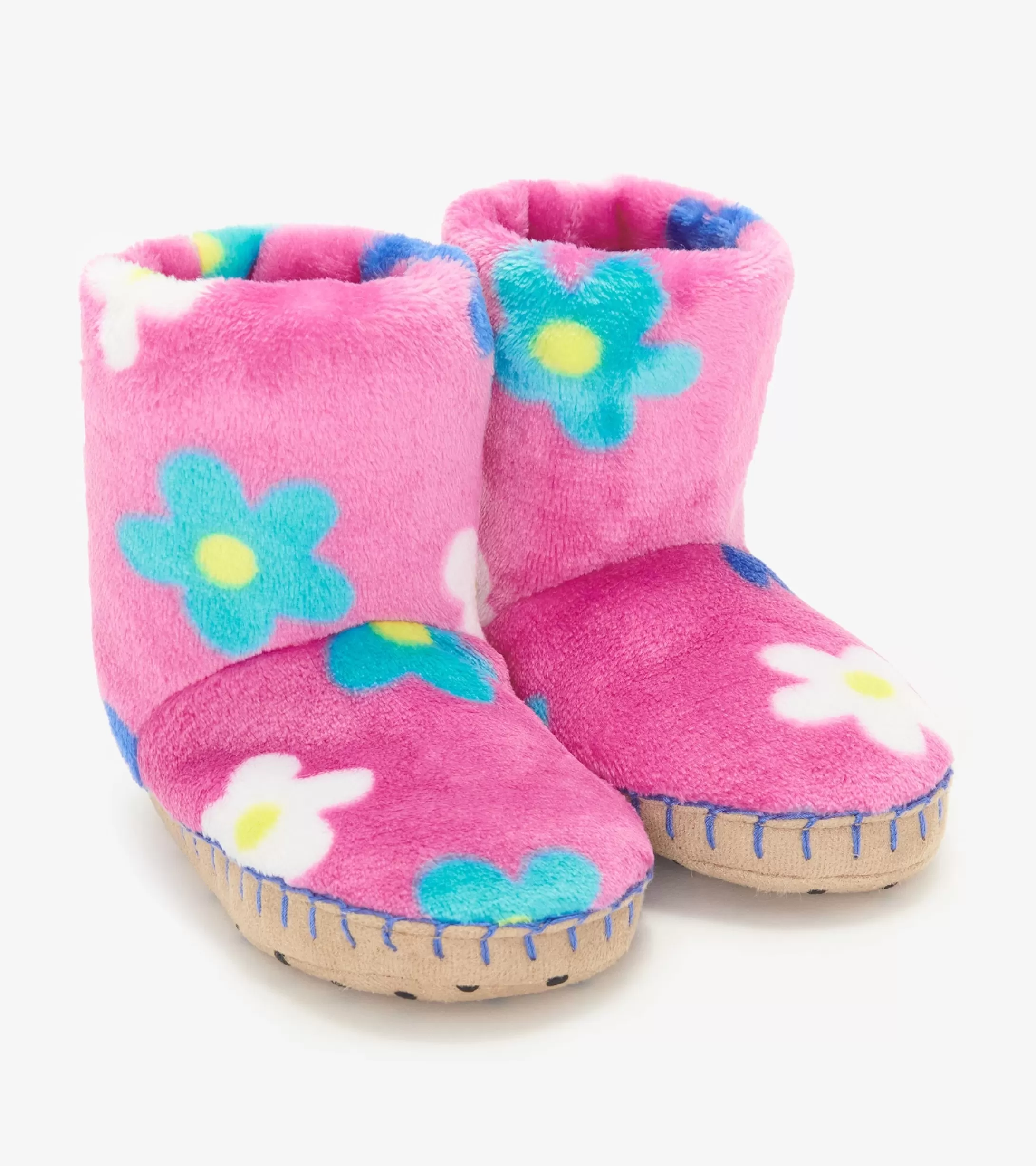 Hatley Baby Girls Daisies Fleece Slippers Clearance