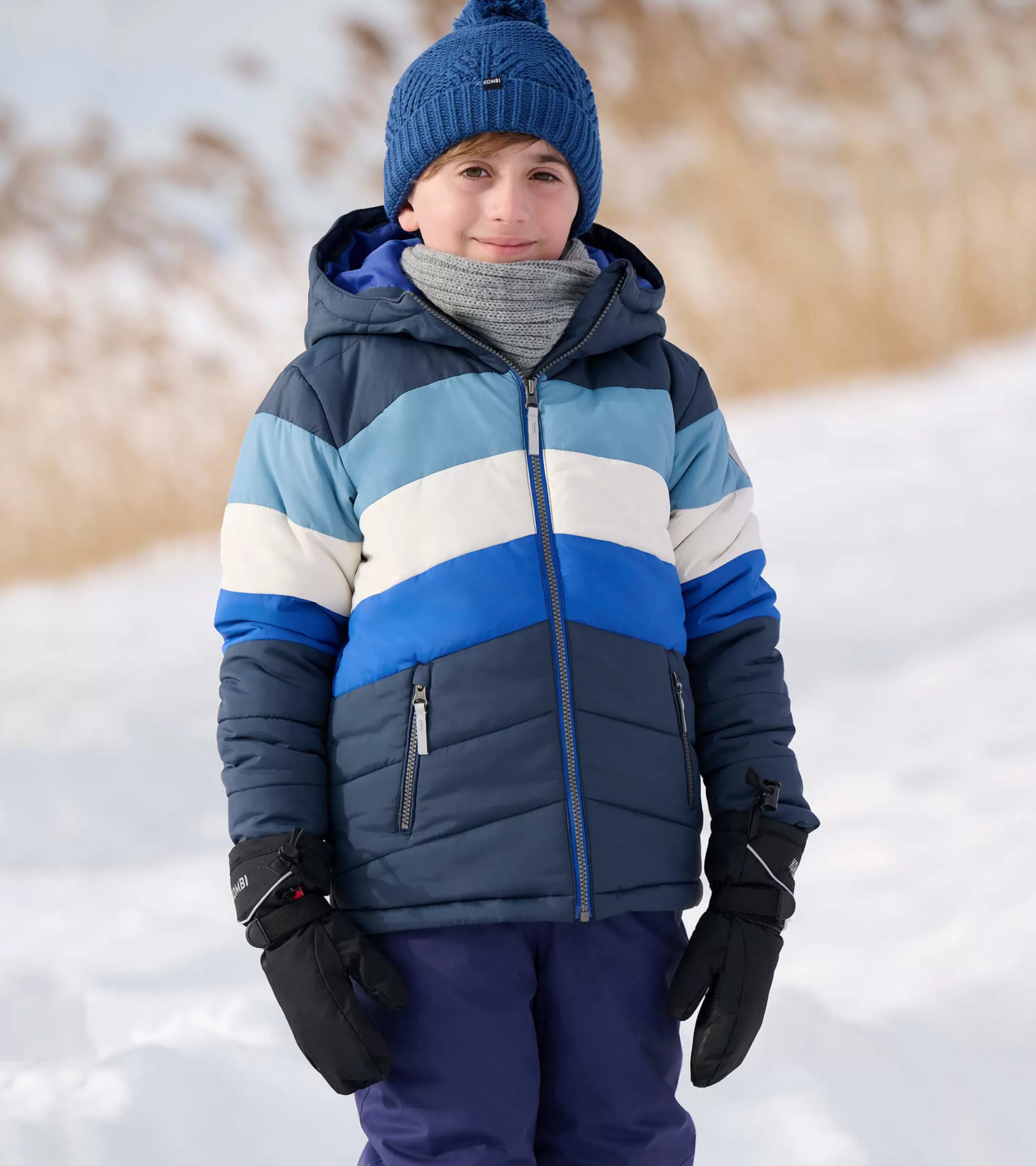 Hatley Black & Blue Kids Puffer Jacket Outlet