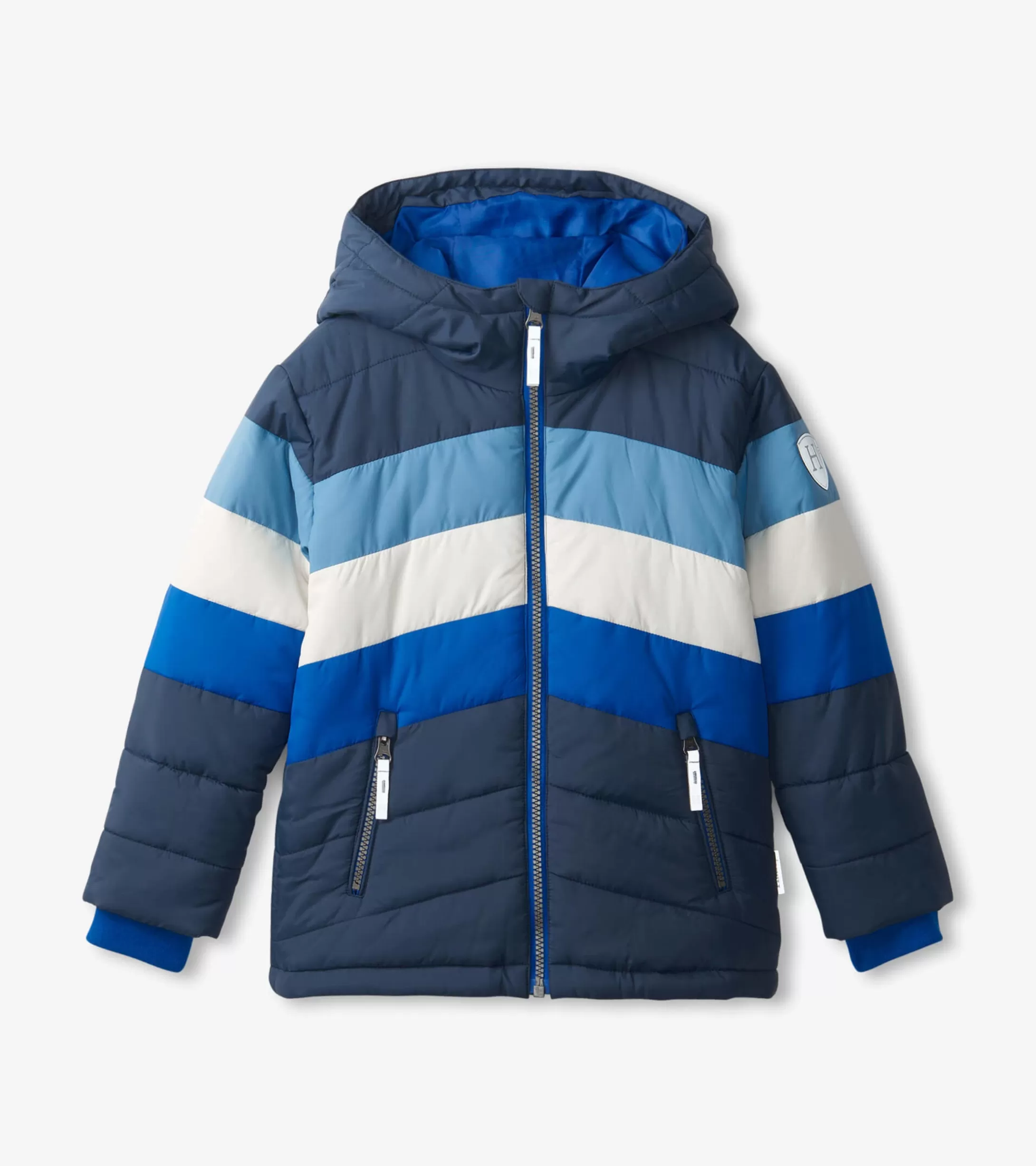 Hatley Black & Blue Kids Puffer Jacket Outlet