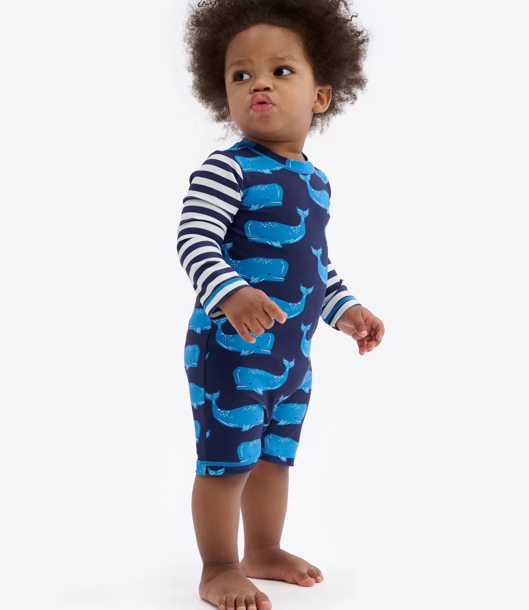 Hatley Block Whales Baby One-Piece Rashguard Shop