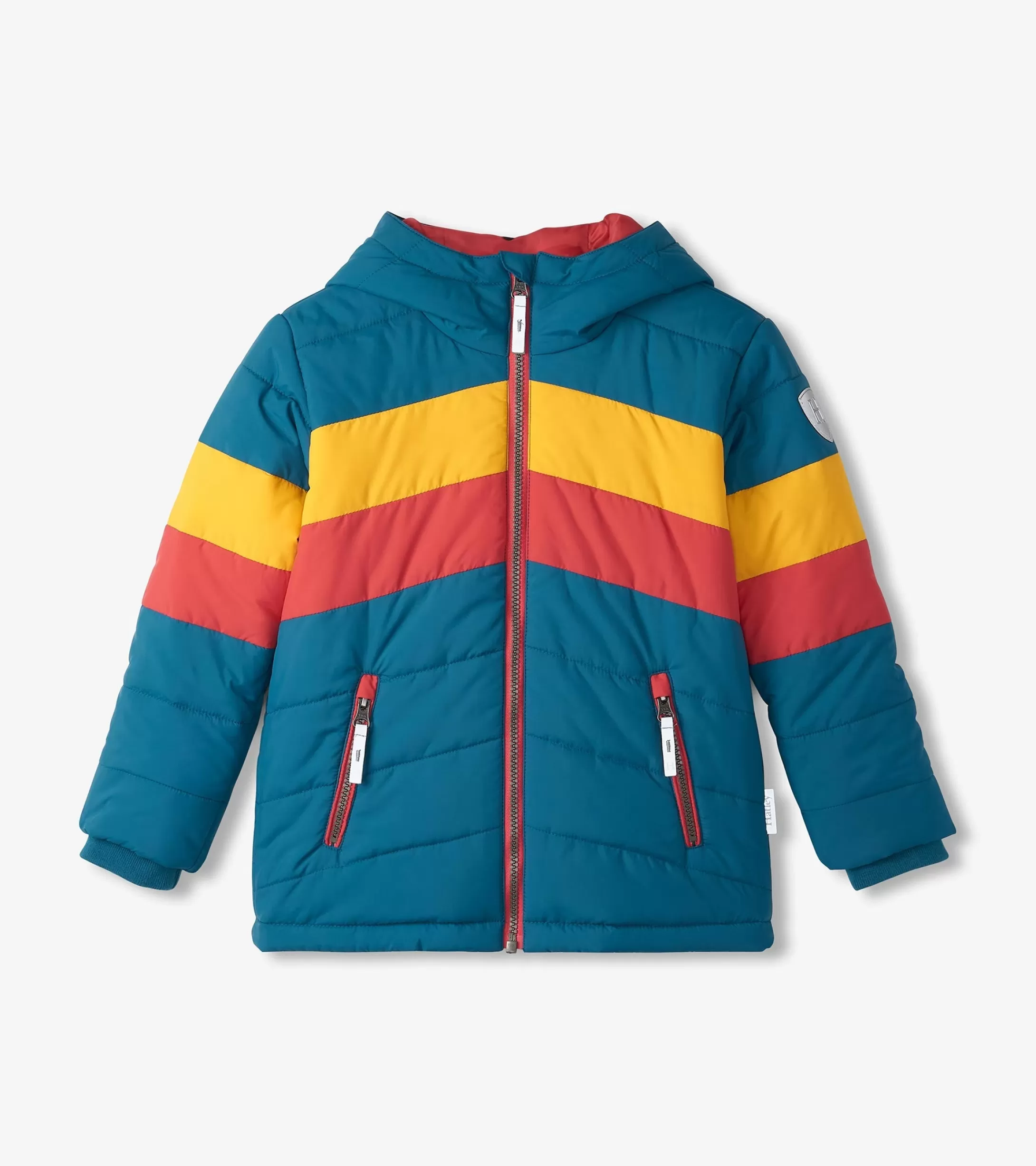 Hatley Boys Aspen Colour Block Puffer Jacket Shop