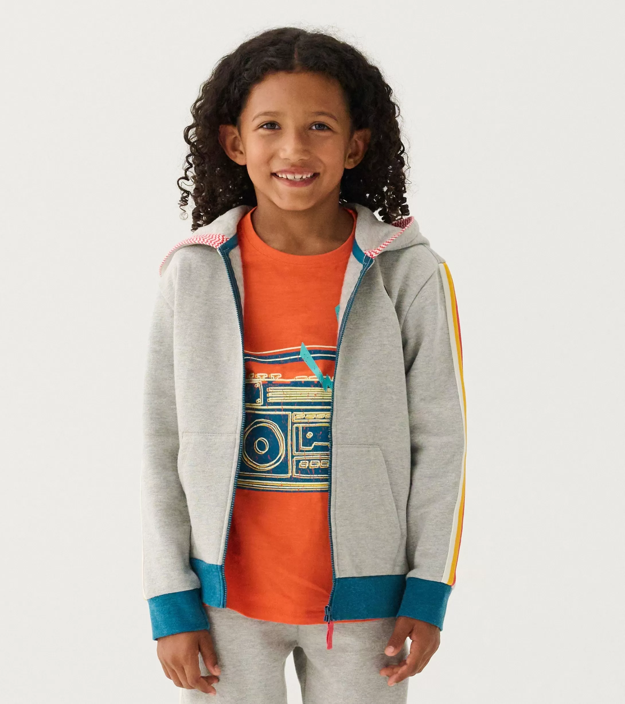 Hatley Boys Athletic Grey Zip-Up Hoodie Best Sale