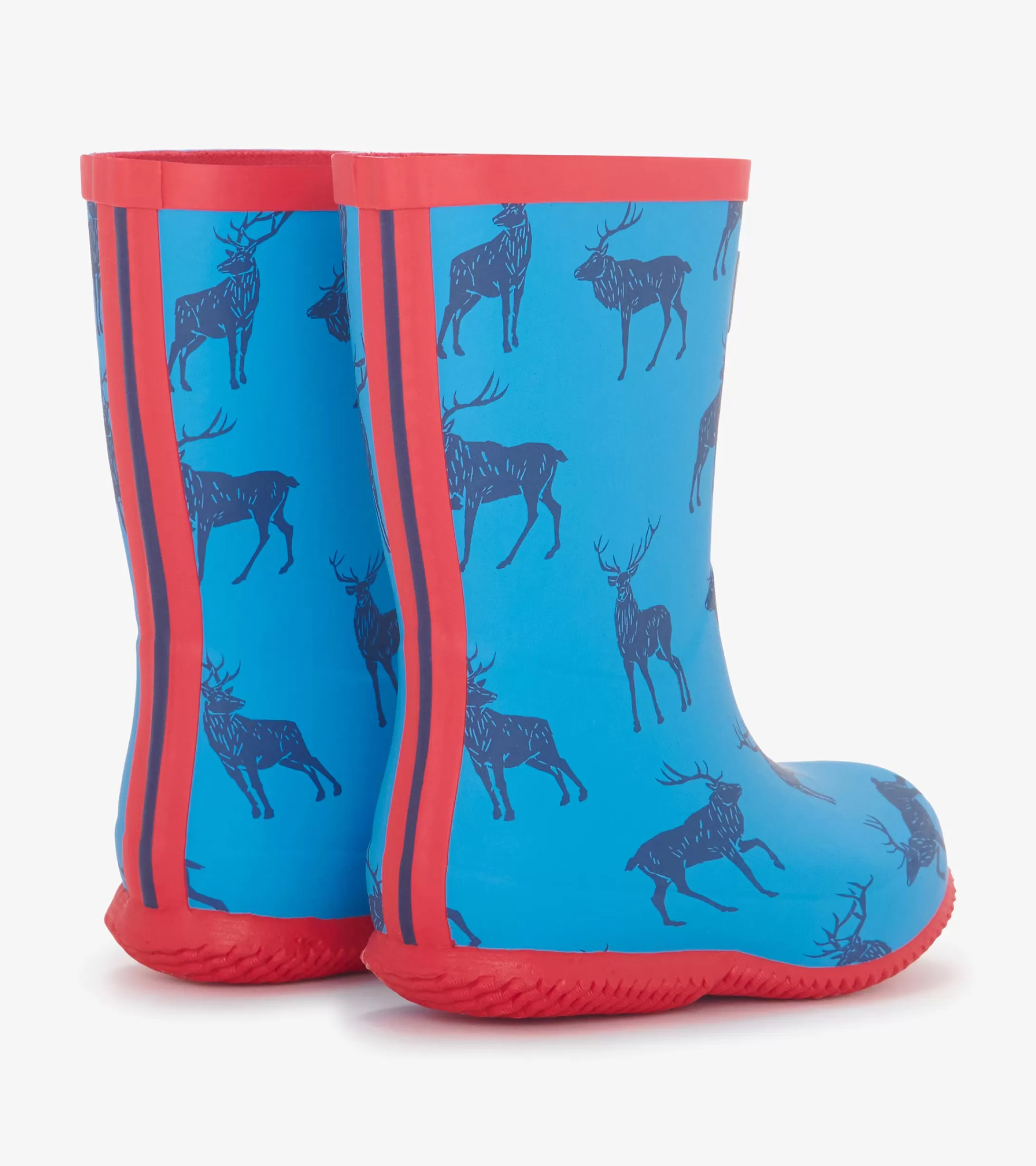 Hatley Boys Blue Elks Packable Rain Boots Discount