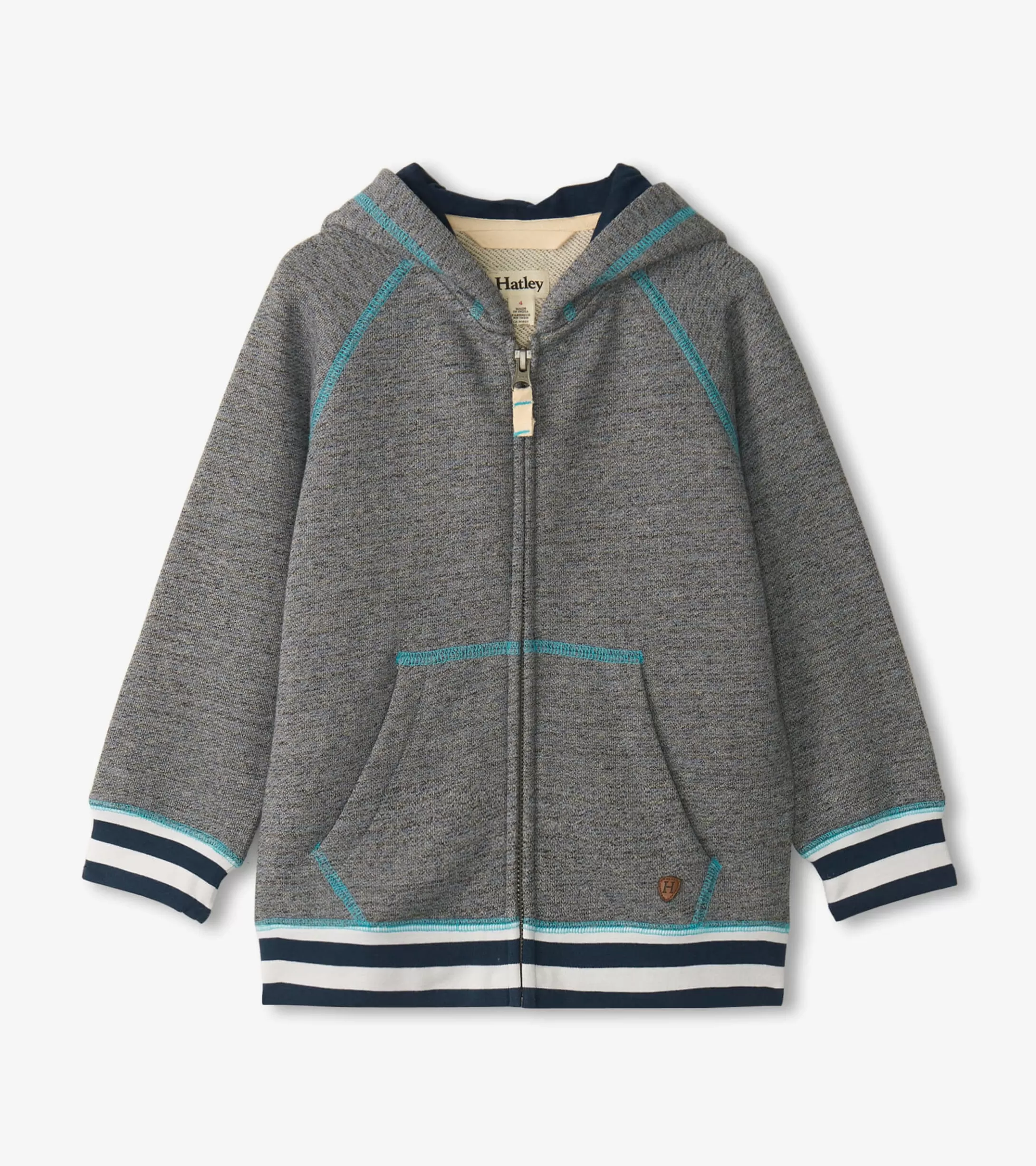 Hatley Boys Blue Flame Zip-Up Hoodie Fashion