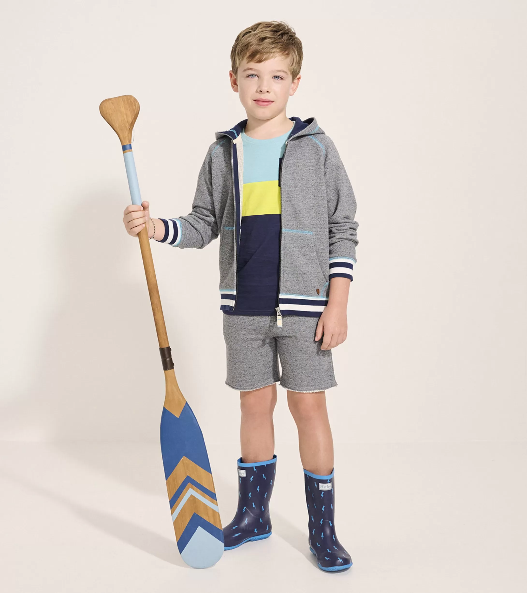 Hatley Boys Blue Flame Zip-Up Hoodie Fashion