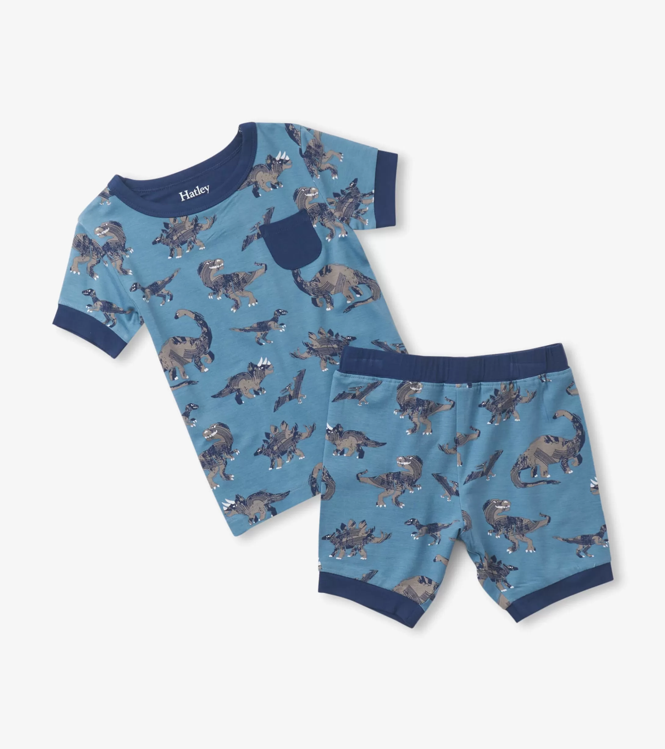 Hatley Boys Dinosaur Bamboo Short Pajama Set Fashion