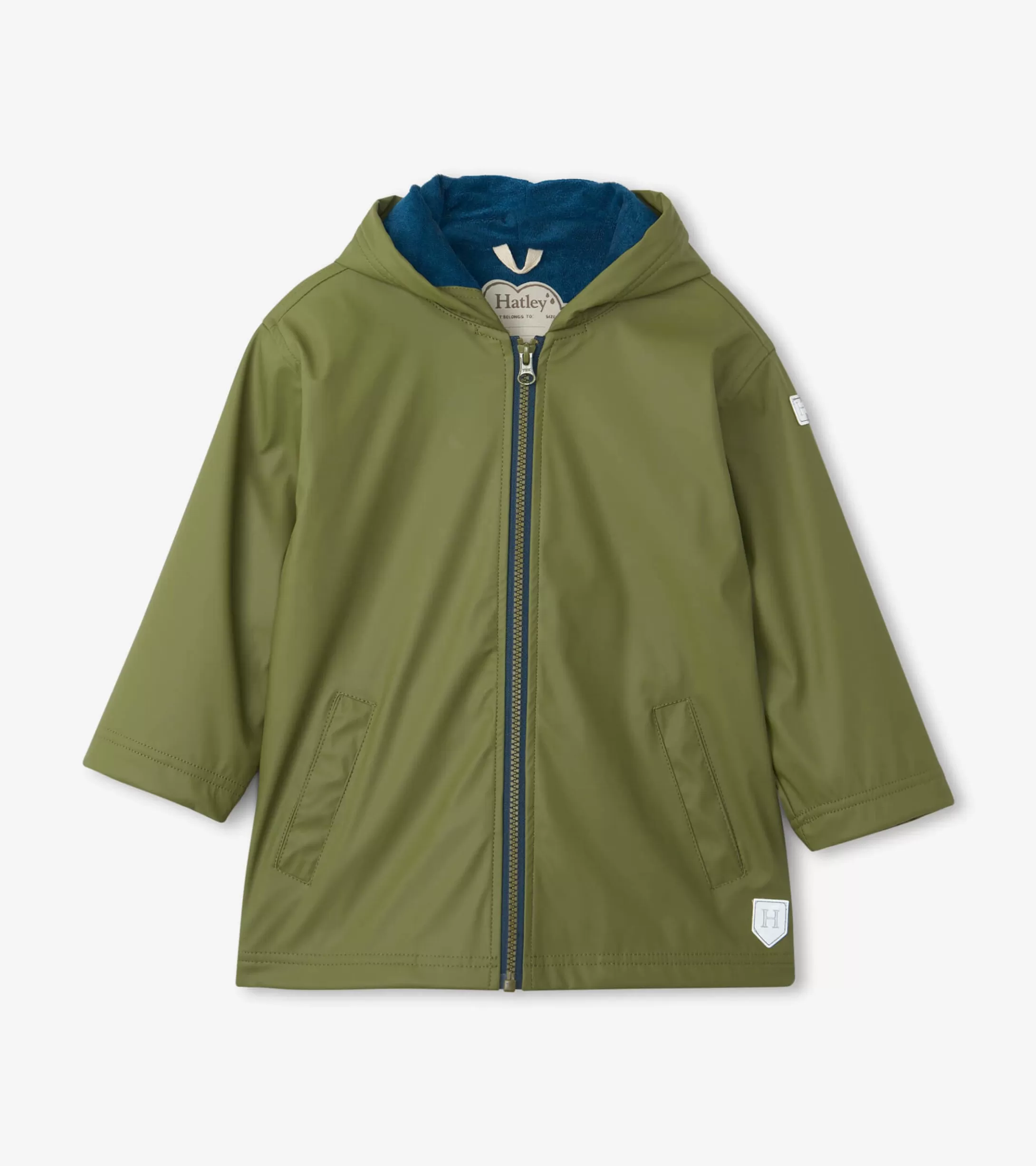 Hatley Boys Forest Green Zip-Up Rain Jacket Cheap