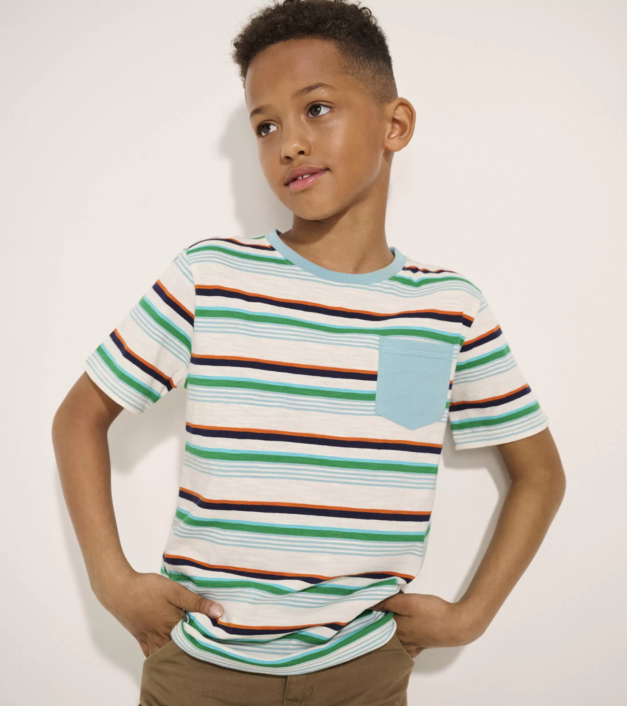 Hatley Boys Hiking Stripes Pocket Tee Sale