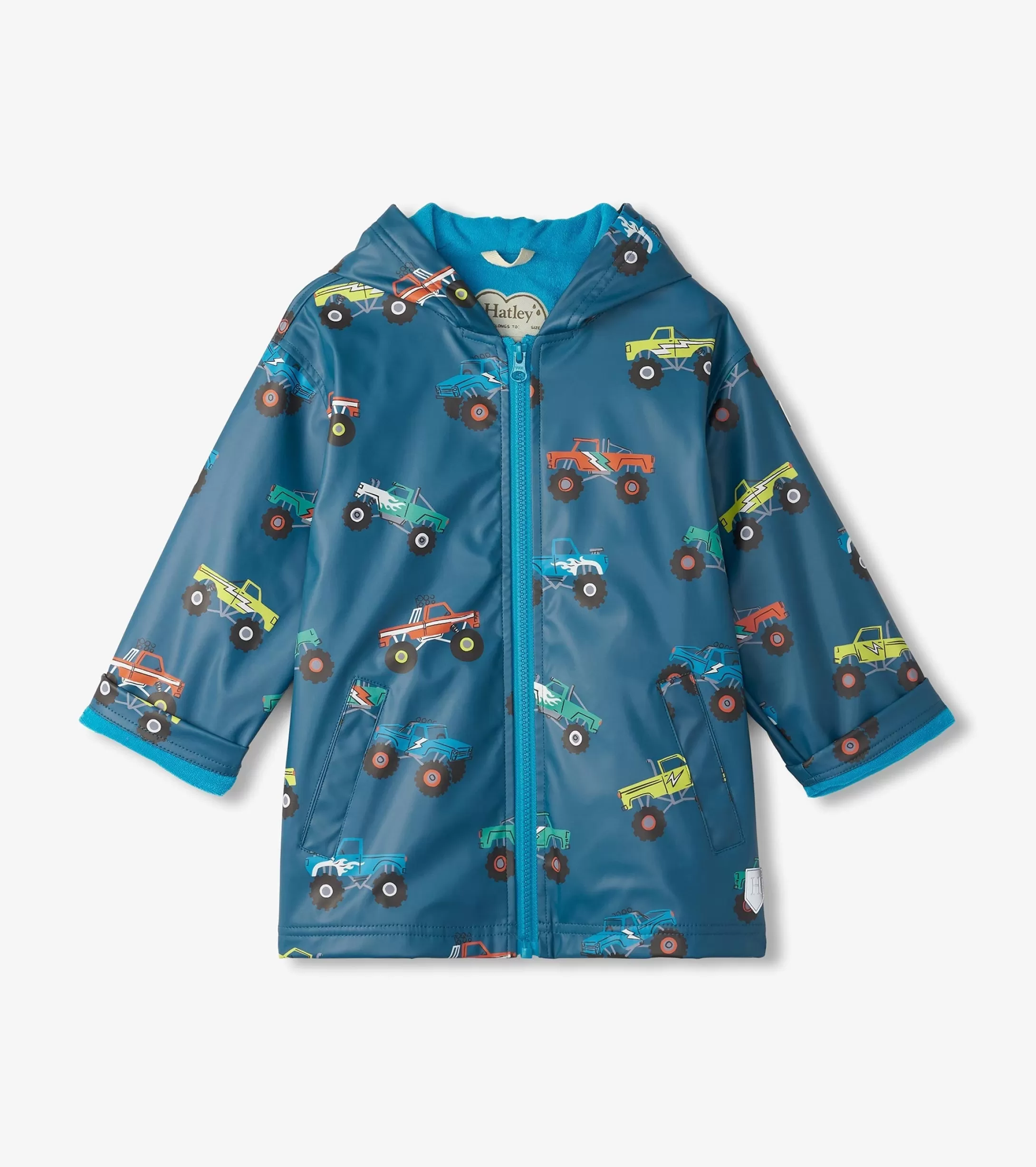 Hatley Boys Monster Trucks Zip-Up Rain Jacket Best Sale