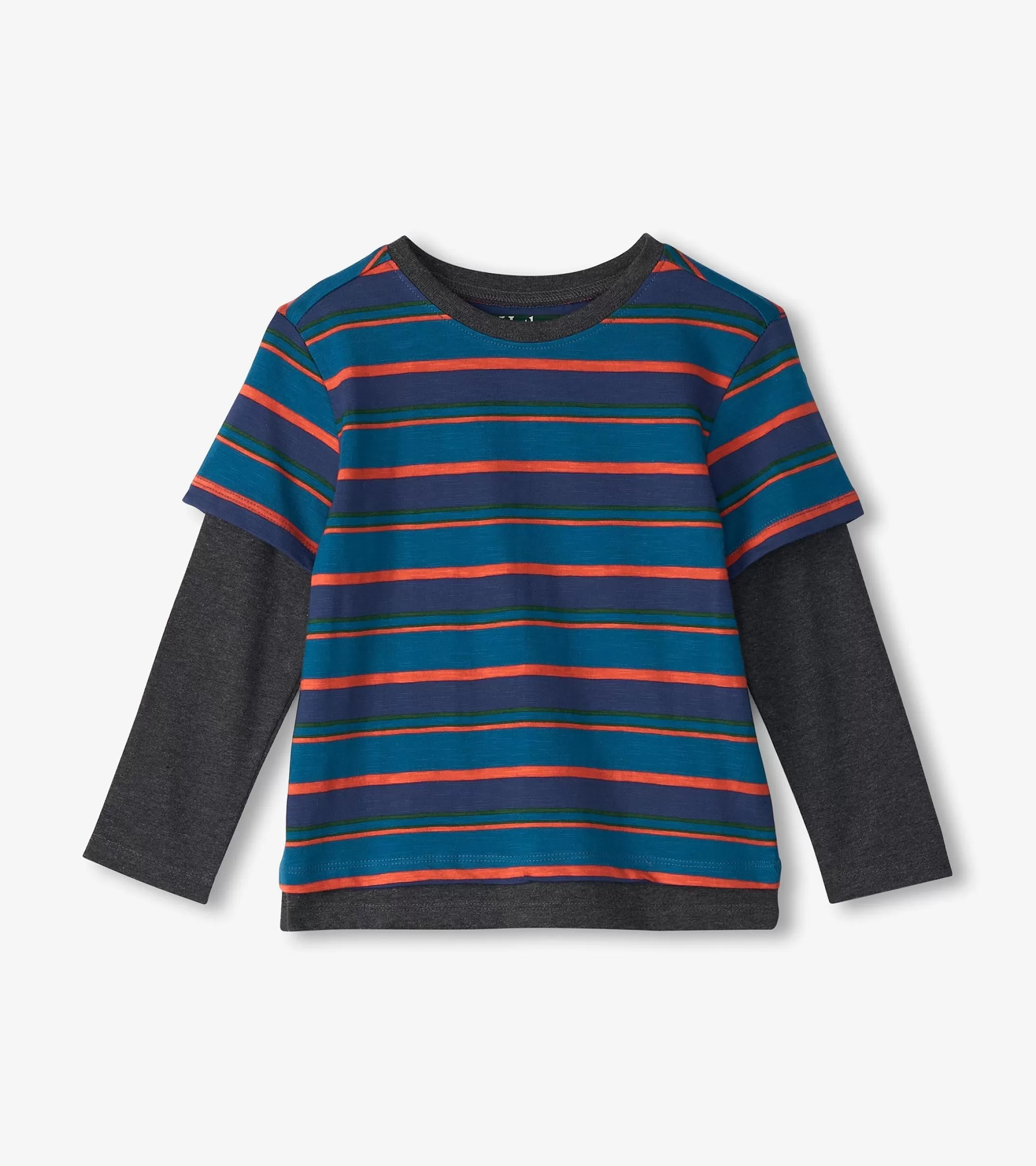 Hatley Boys Moroccan Blue Fooler Long Sleeve T-Shirt Outlet