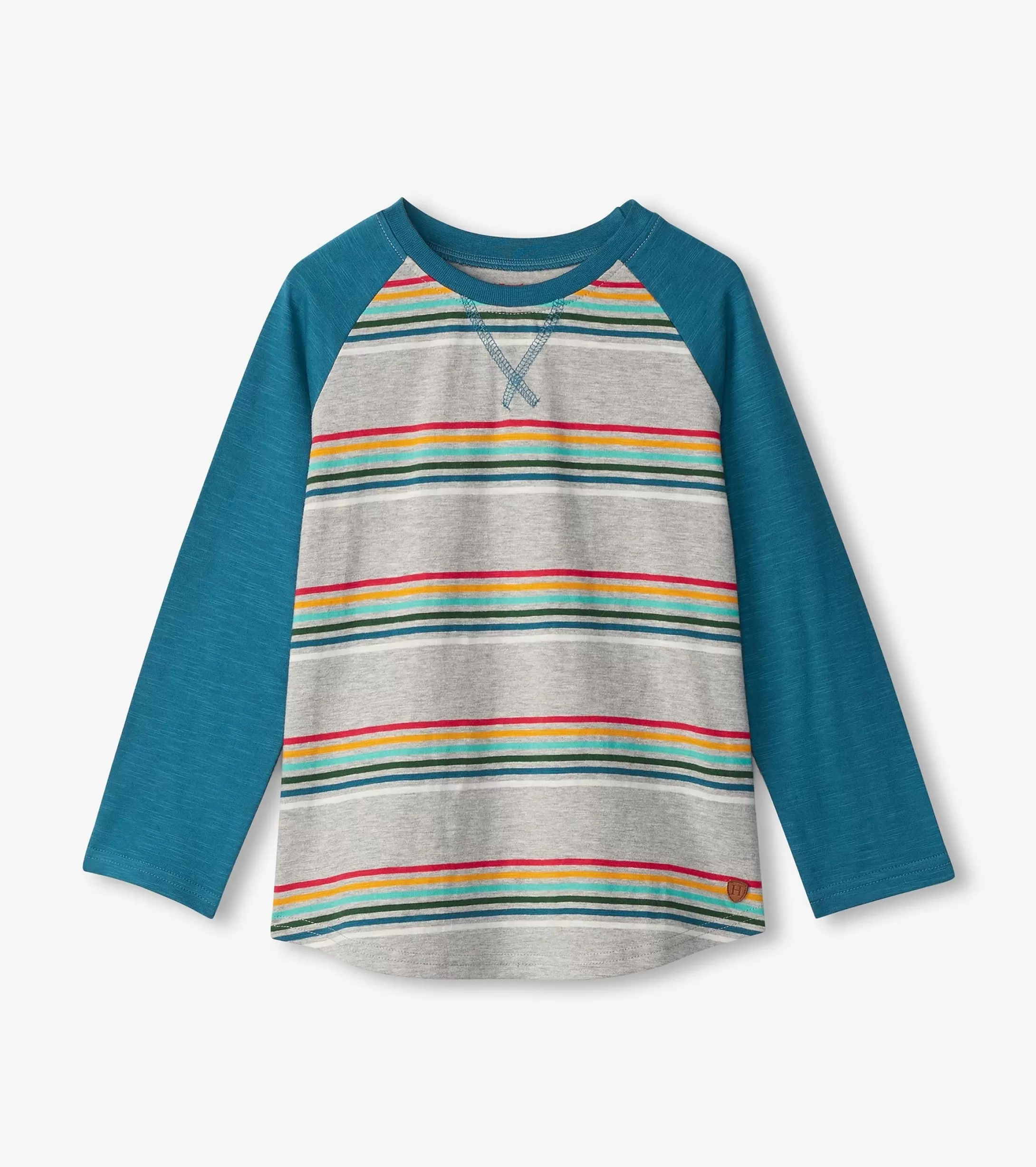 Hatley Boys Retro Stripes Long Sleeve Raglan T-Shirt Best