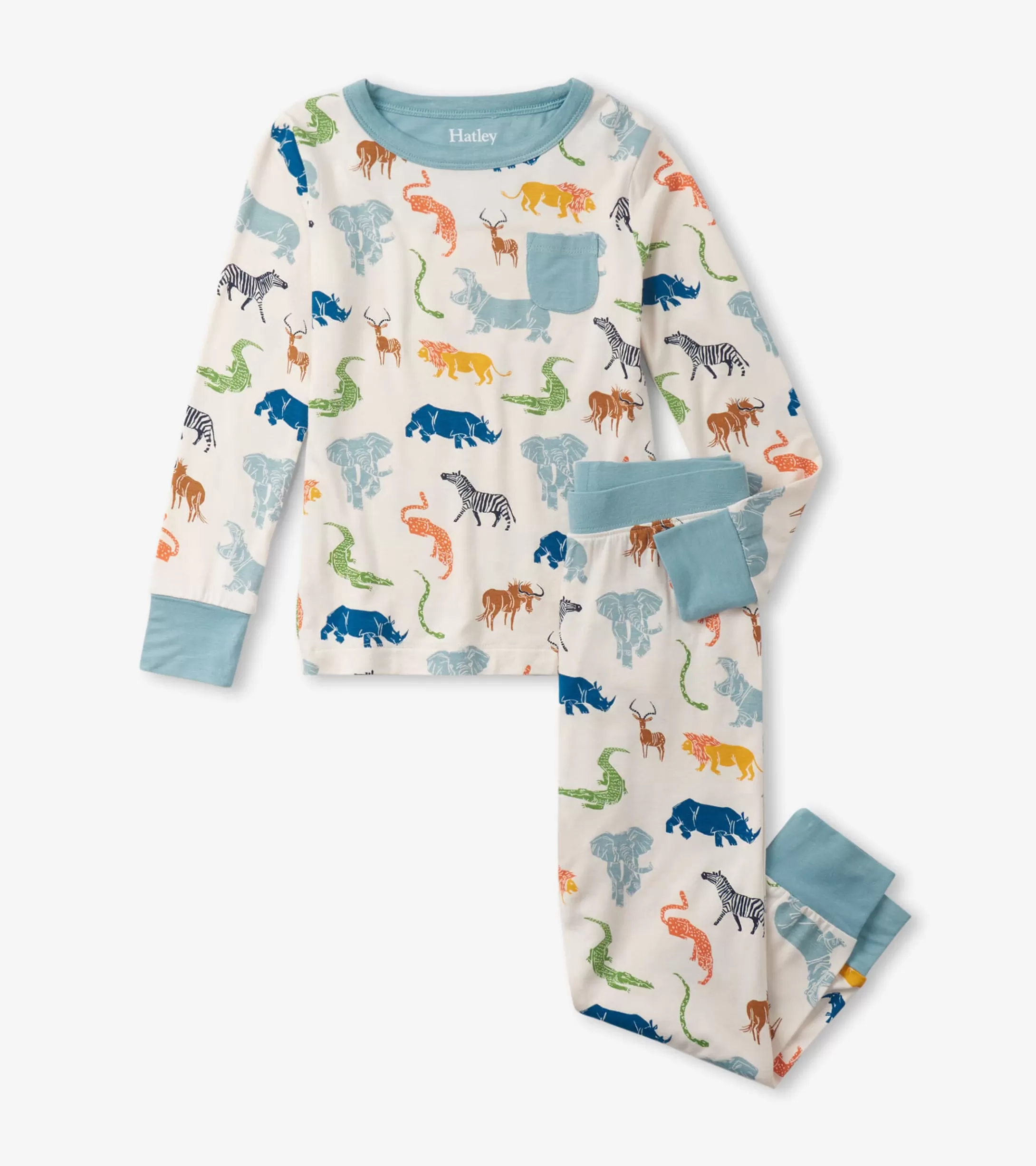 Hatley Boys Scratchy Safari Bamboo Pajama Set Cheap