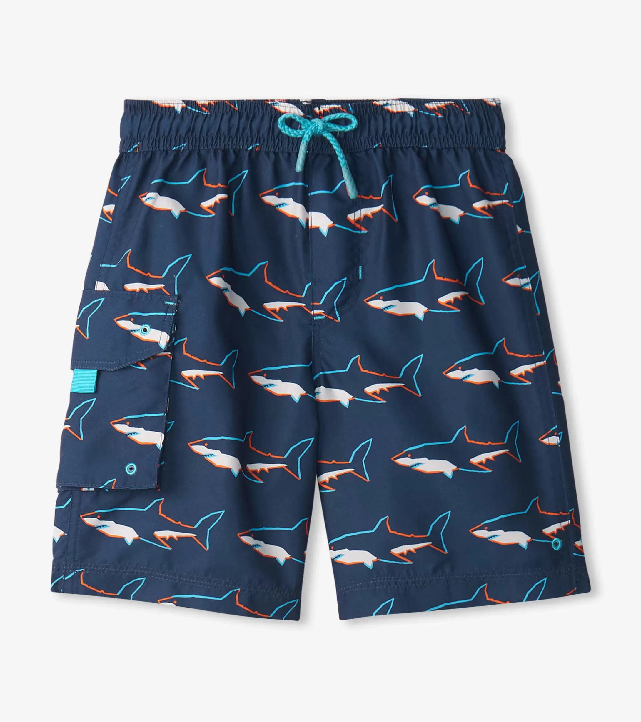 Hatley Boys Swimming Sharks Board Shorts Discount