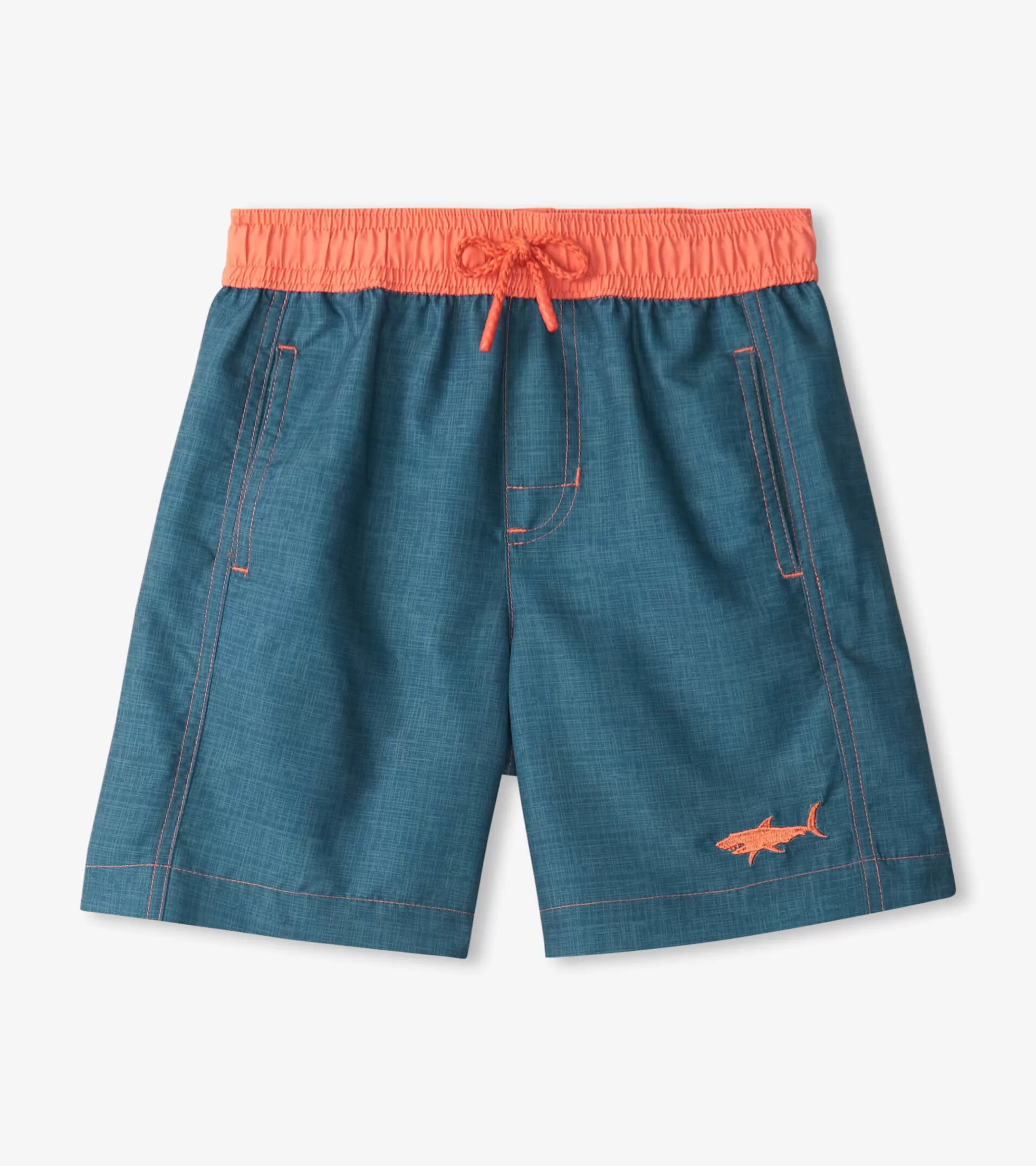 Hatley Boys Textured Shark Swim Trunks New