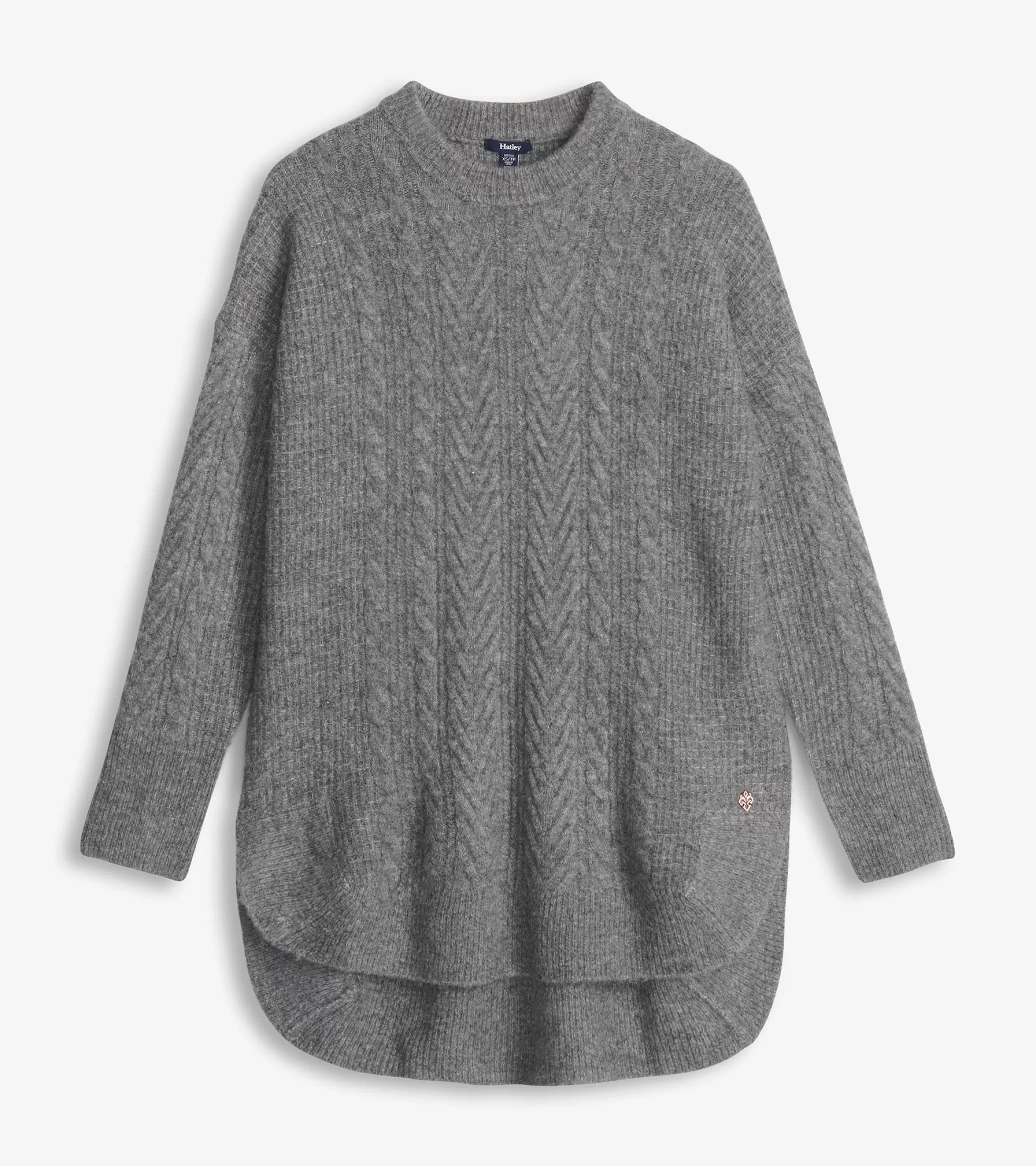 Hatley Cable Knit Tunic - Charcoal Heather Best