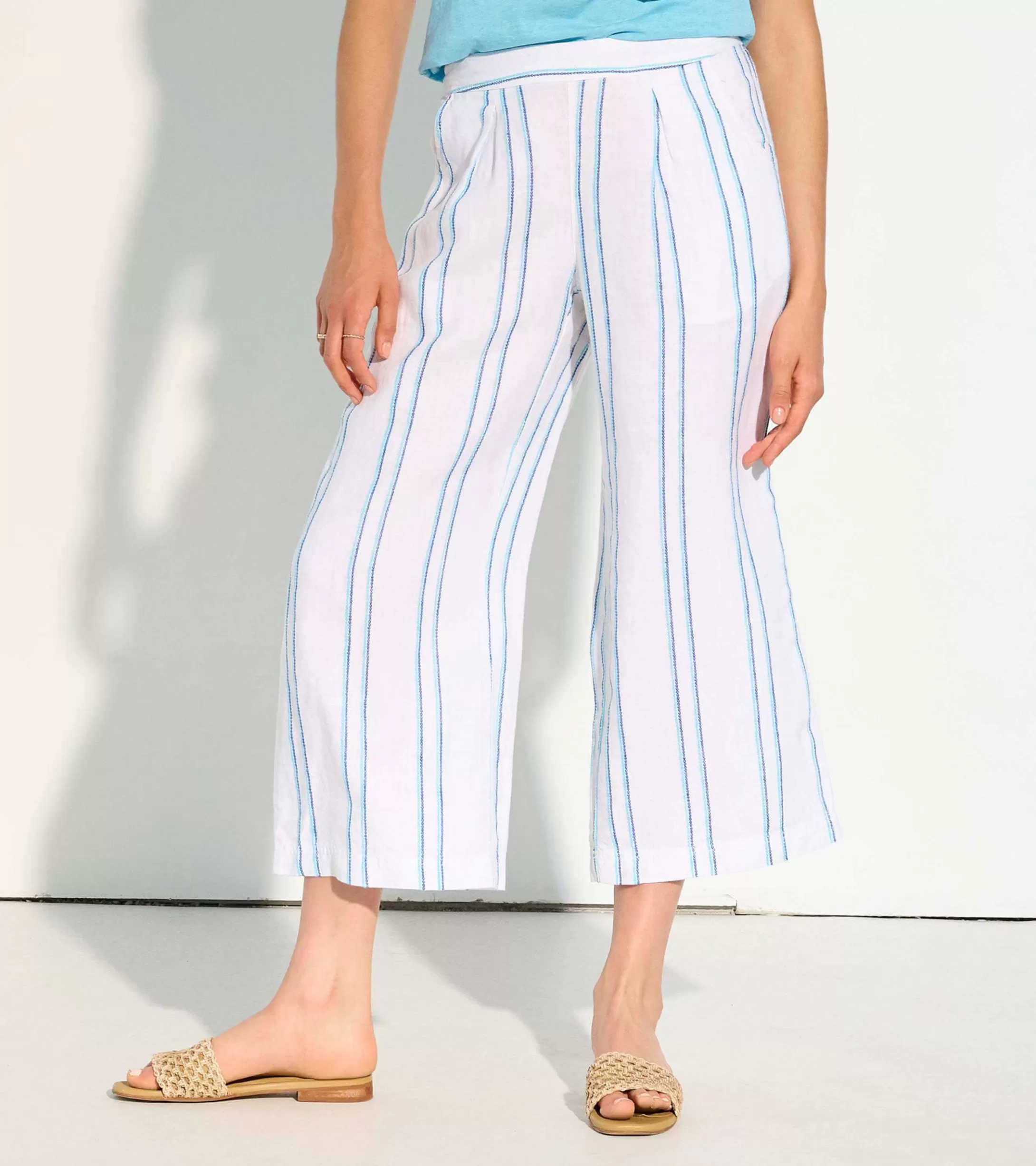 Hatley Cropped Wide Leg Pants - Sunny Stripes Best