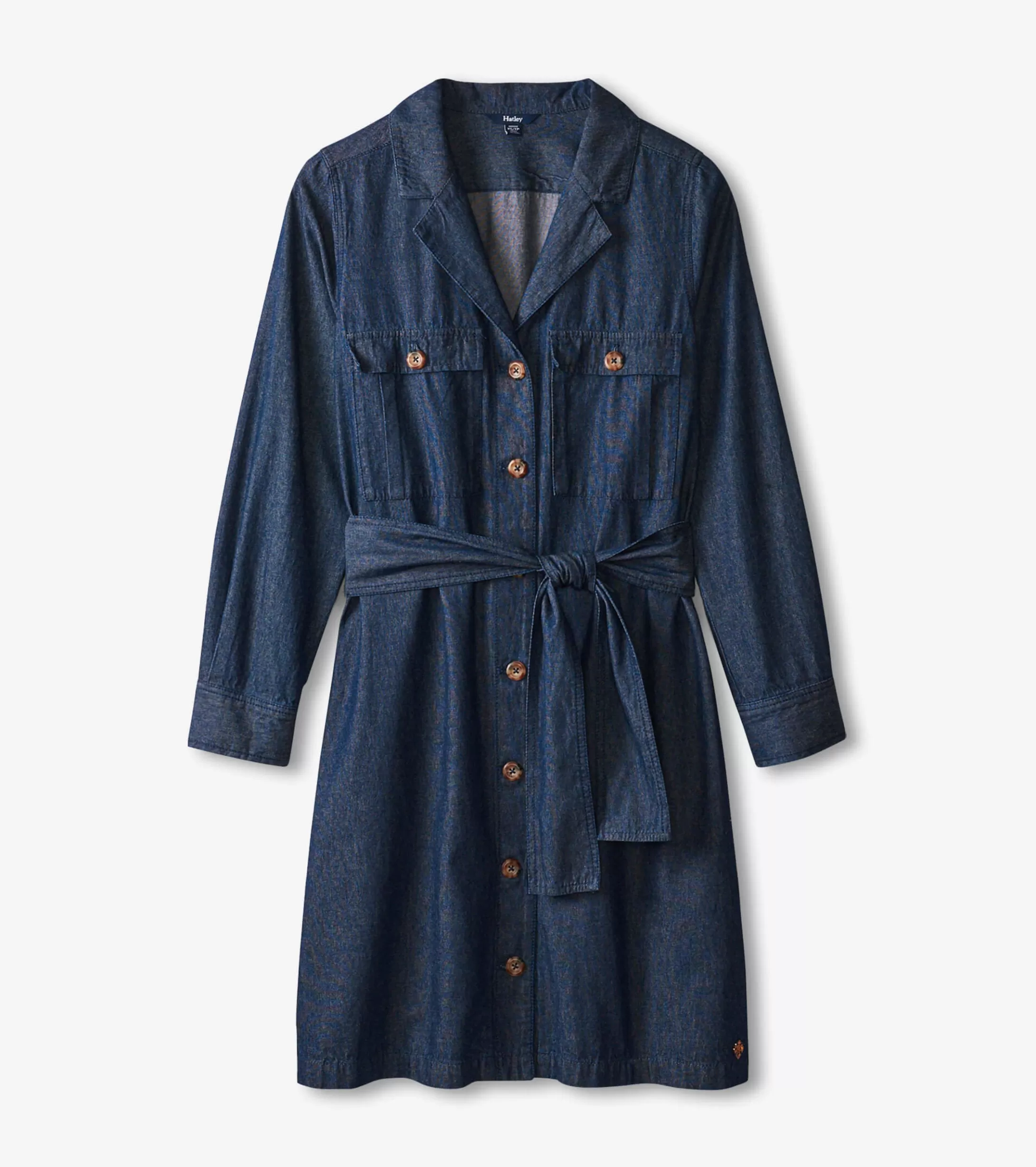 Hatley Denim Shirt Dress - Dark Wash Hot