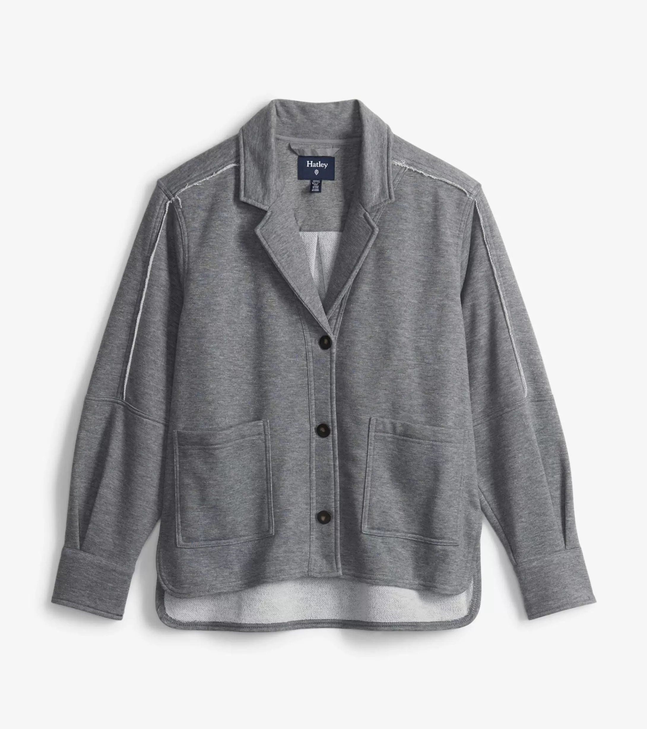 Hatley Emily Relaxed Blazer - Charcoal Melange Fashion