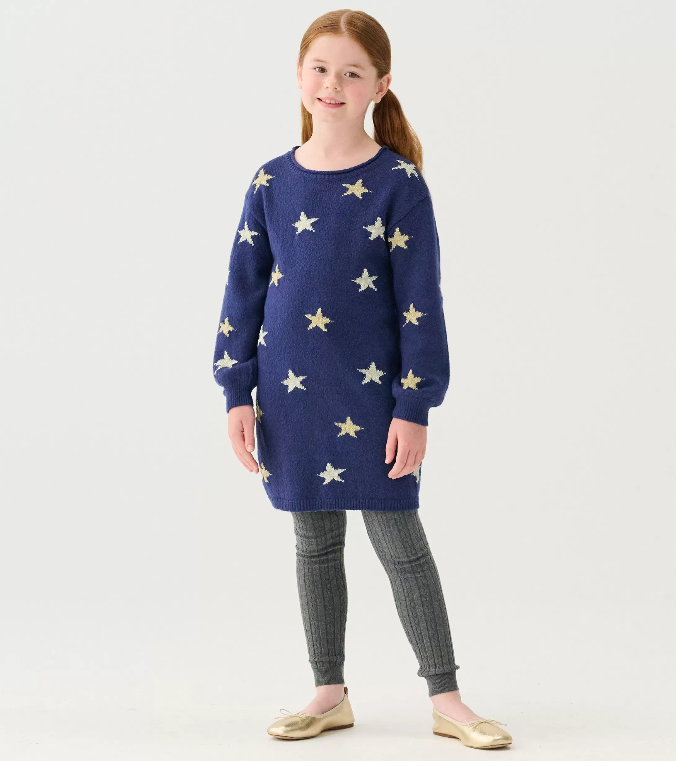 Hatley Girls Blue Starlight Sweater Dress Best