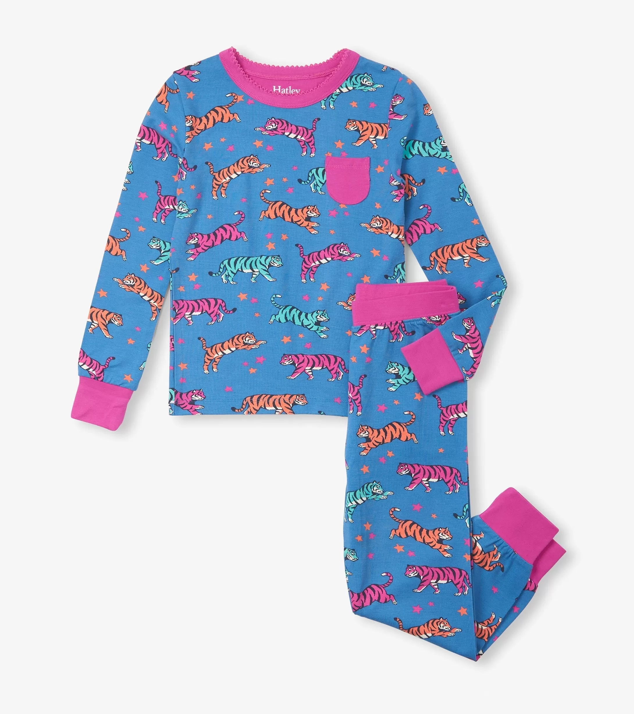 Hatley Girls Celestial Tigers Bamboo Pajama Set Online