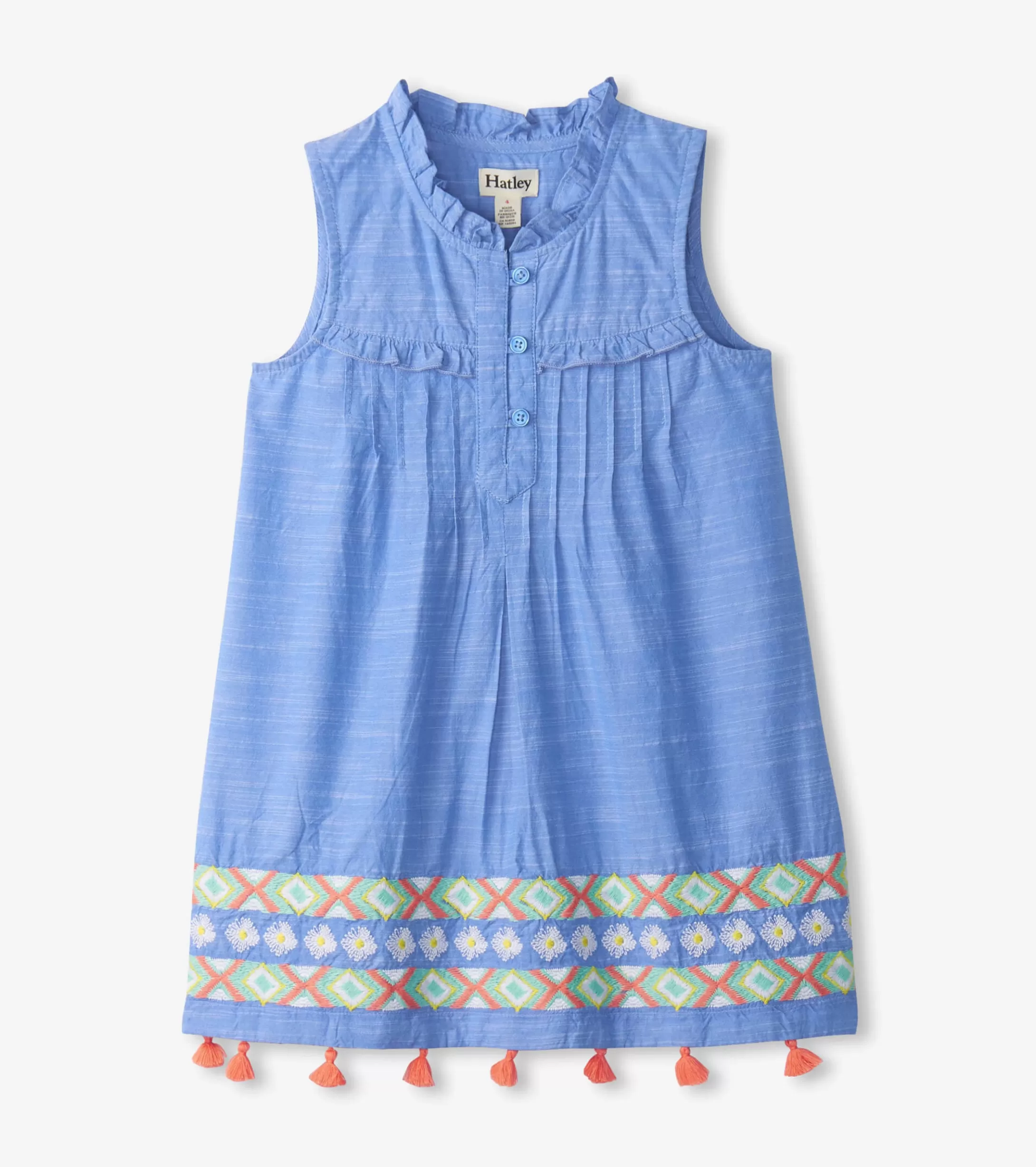 Hatley Girls Chambray Pintuck Dress Best Sale