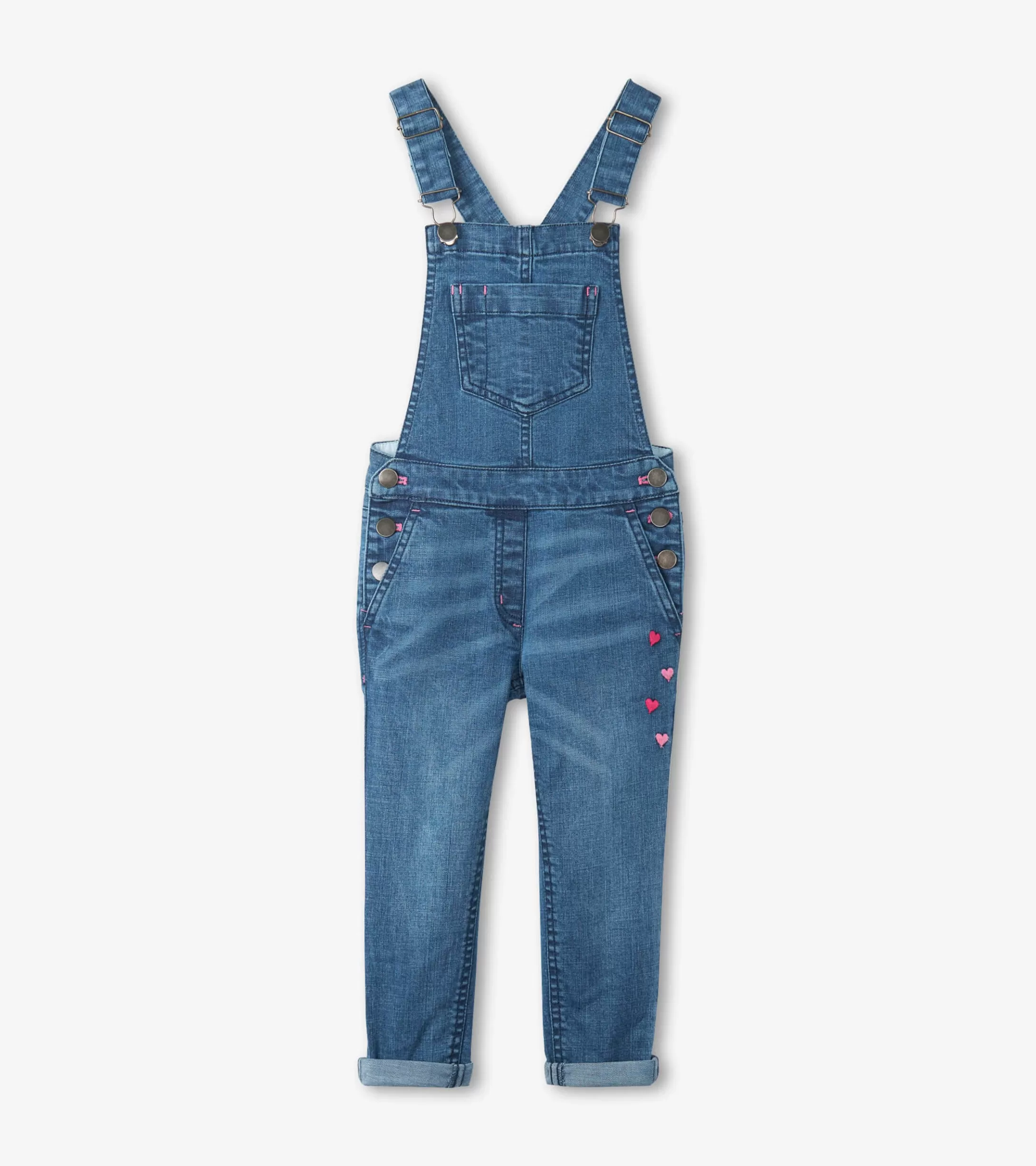 Hatley Girls Denim Stretch Classic Overalls Discount