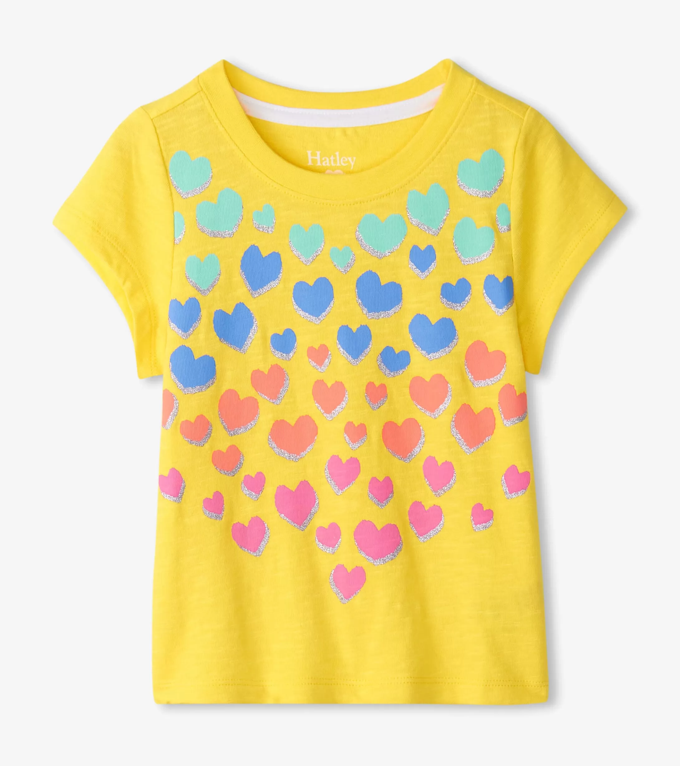 Hatley Girls Falling Hearts Graphic Tee Outlet