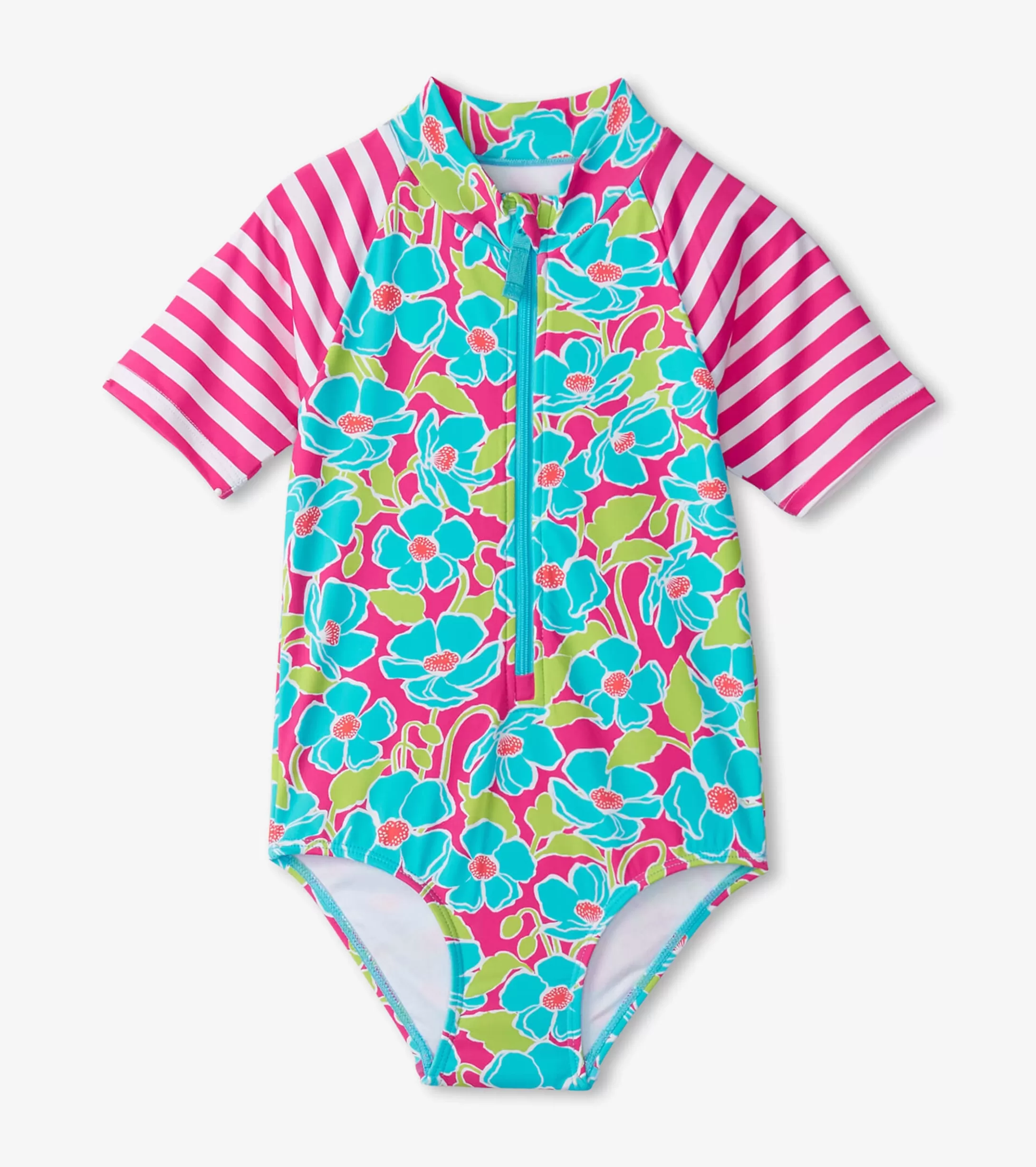 Hatley Girls Floating Poppies One-Piece Rashguard Fashion