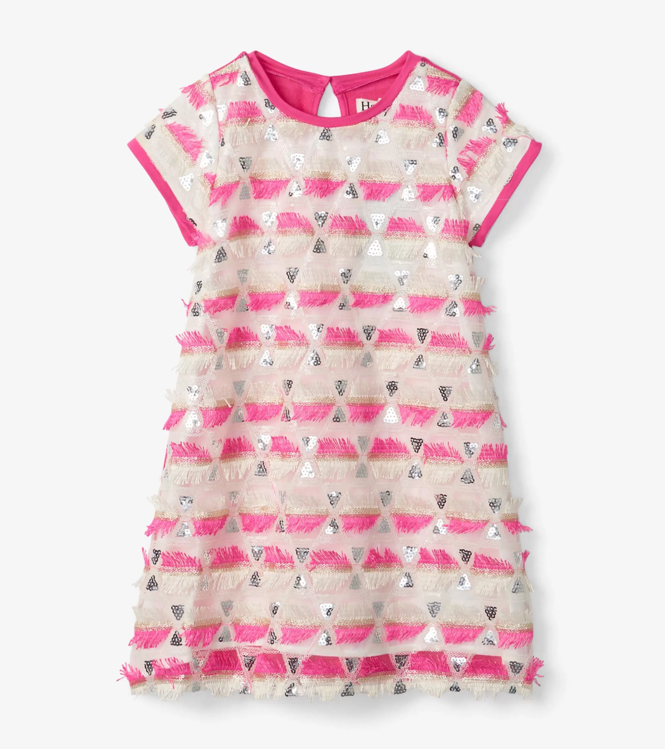 Hatley Girls Geometric Sequins Cap Sleeve Dress Best