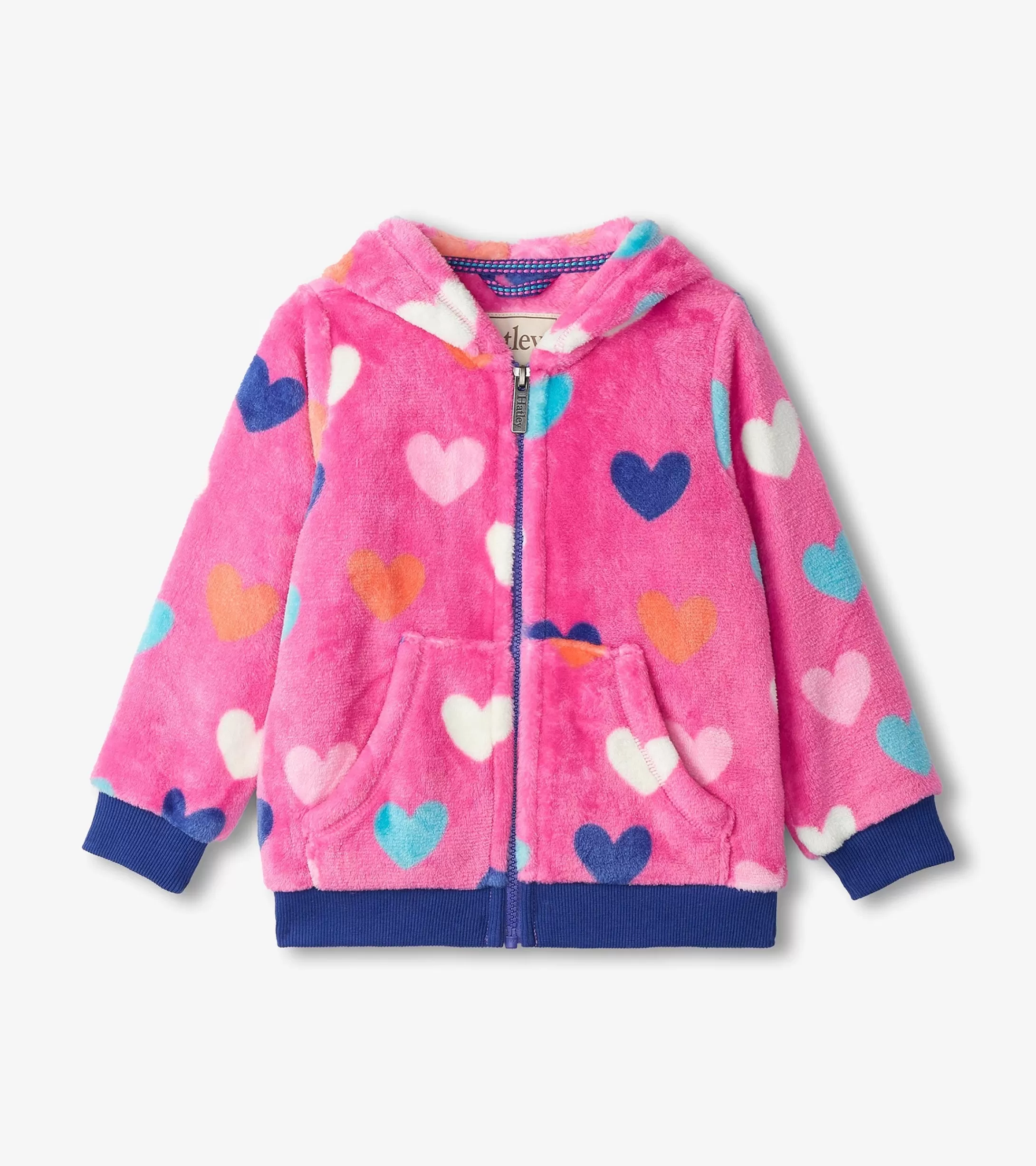 Hatley Girls Hearts Fleece Zip-Up Hoodie Sale