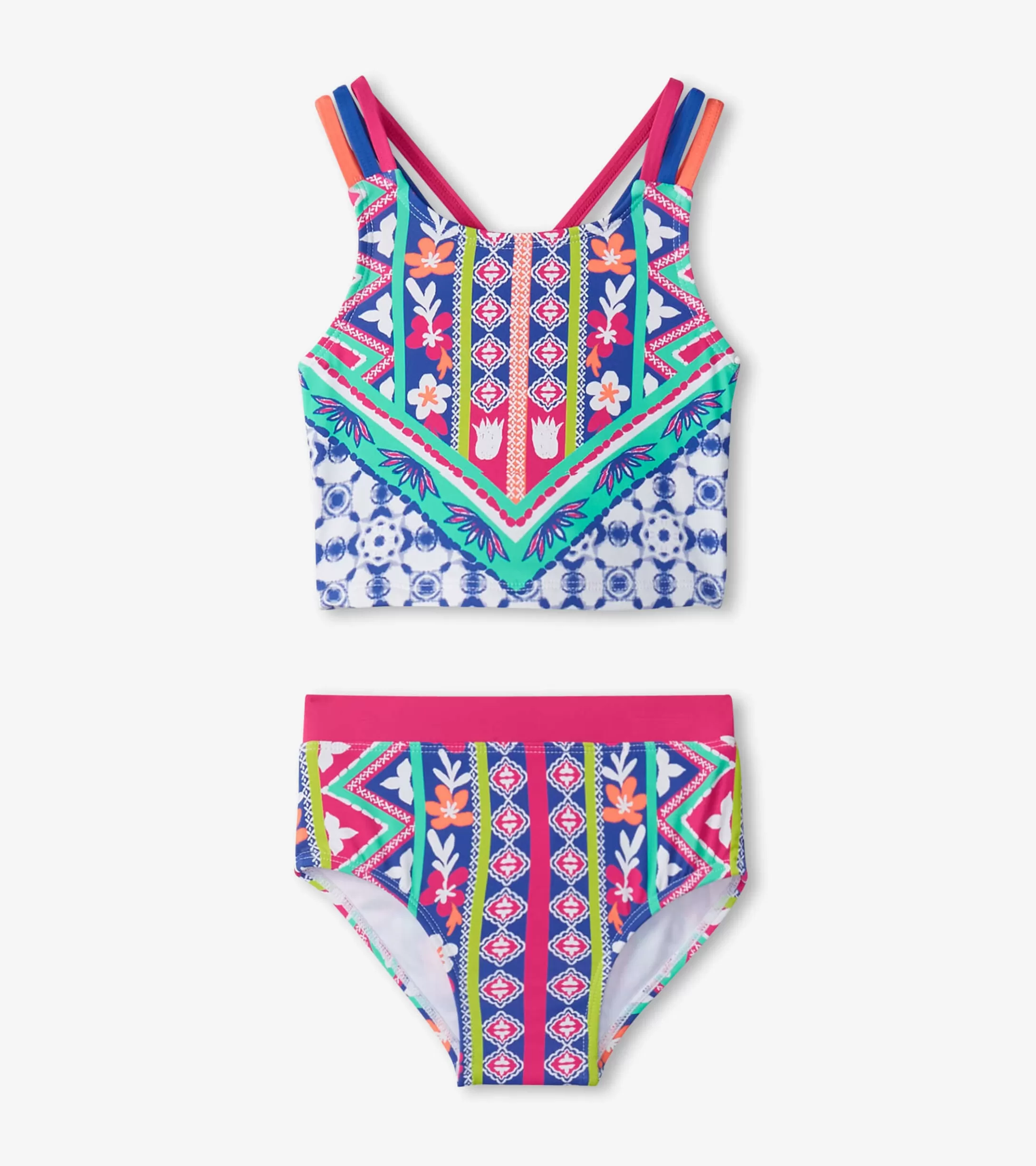 Hatley Girls Kaleidoscope Two-Piece Crop Top Bikini Set Sale