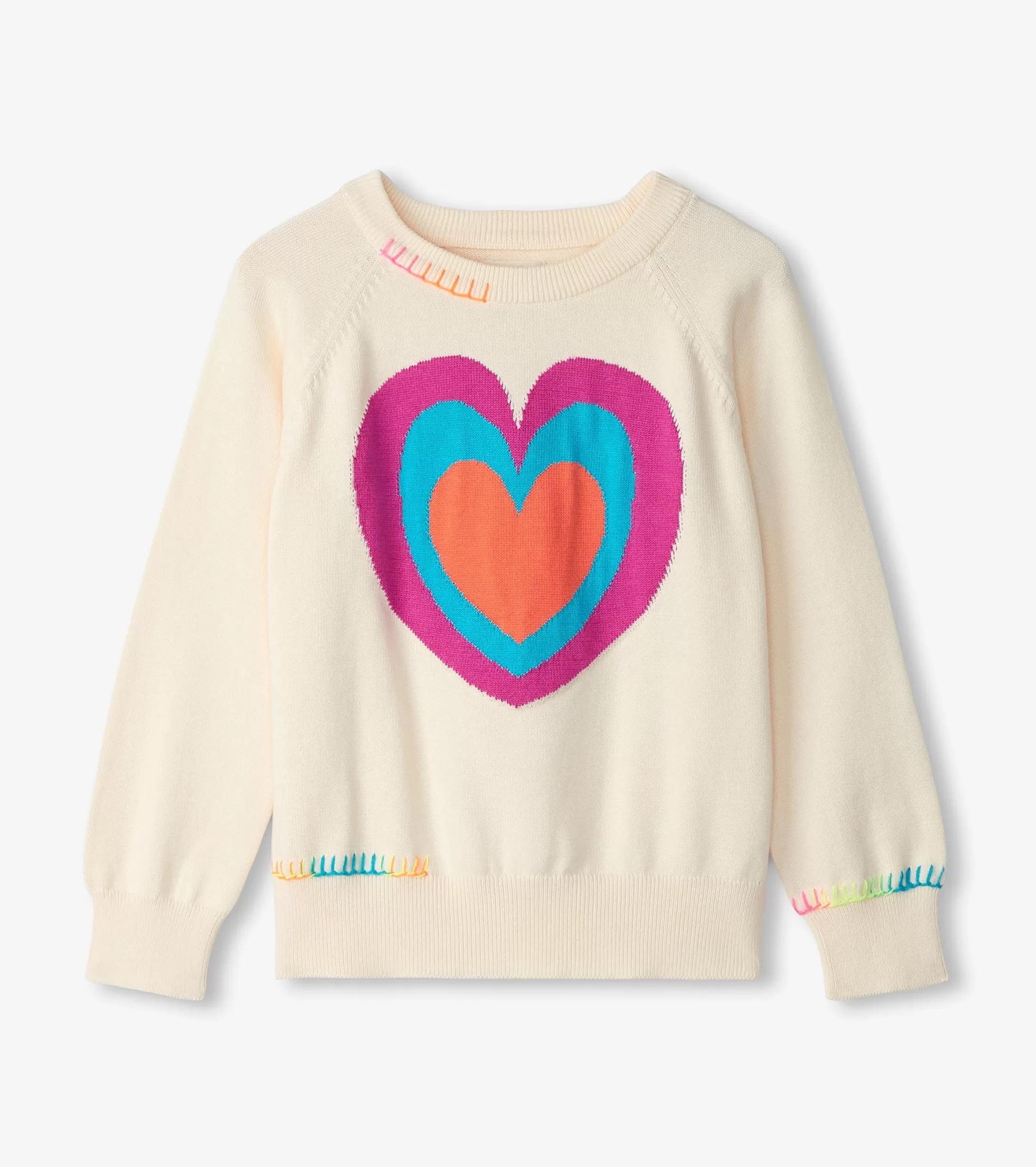 Hatley Girls Layered Hearts Sweater Best Sale