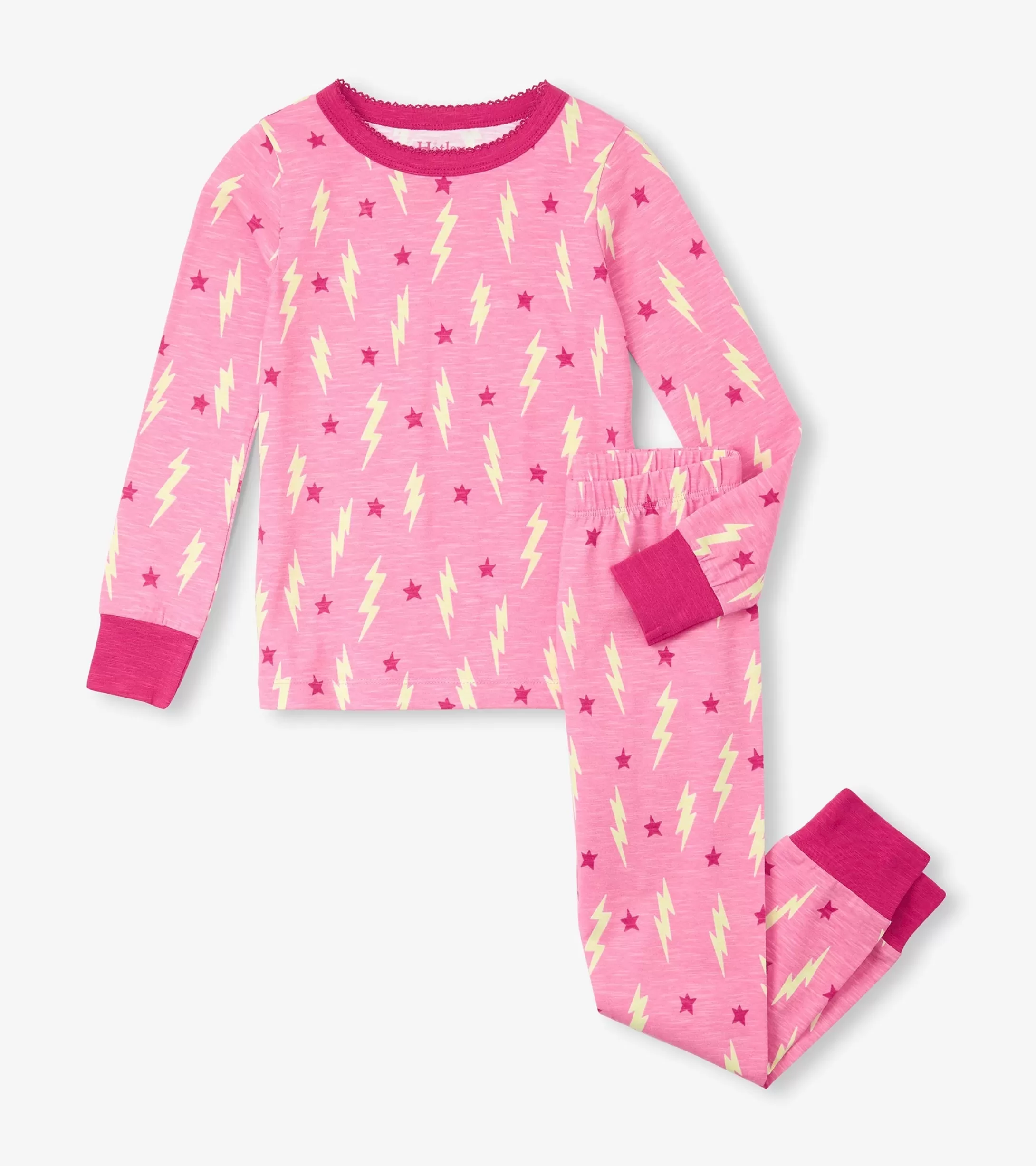 Hatley Girls Lightning Bolts & Stars Pajama Set Hot