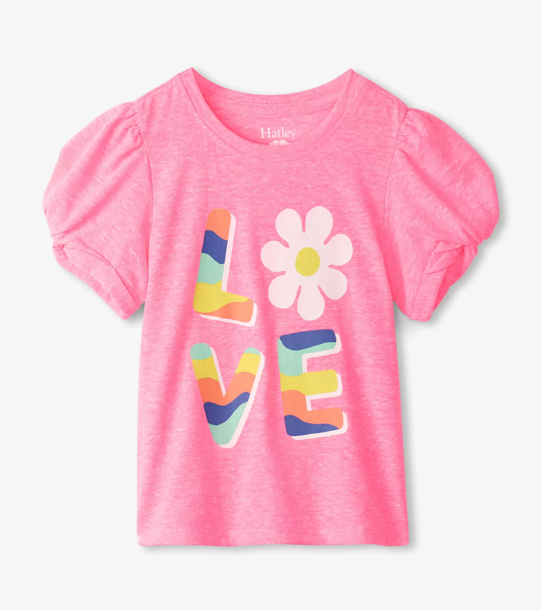 Hatley Girls Love Twisted Sleeve Tee Discount