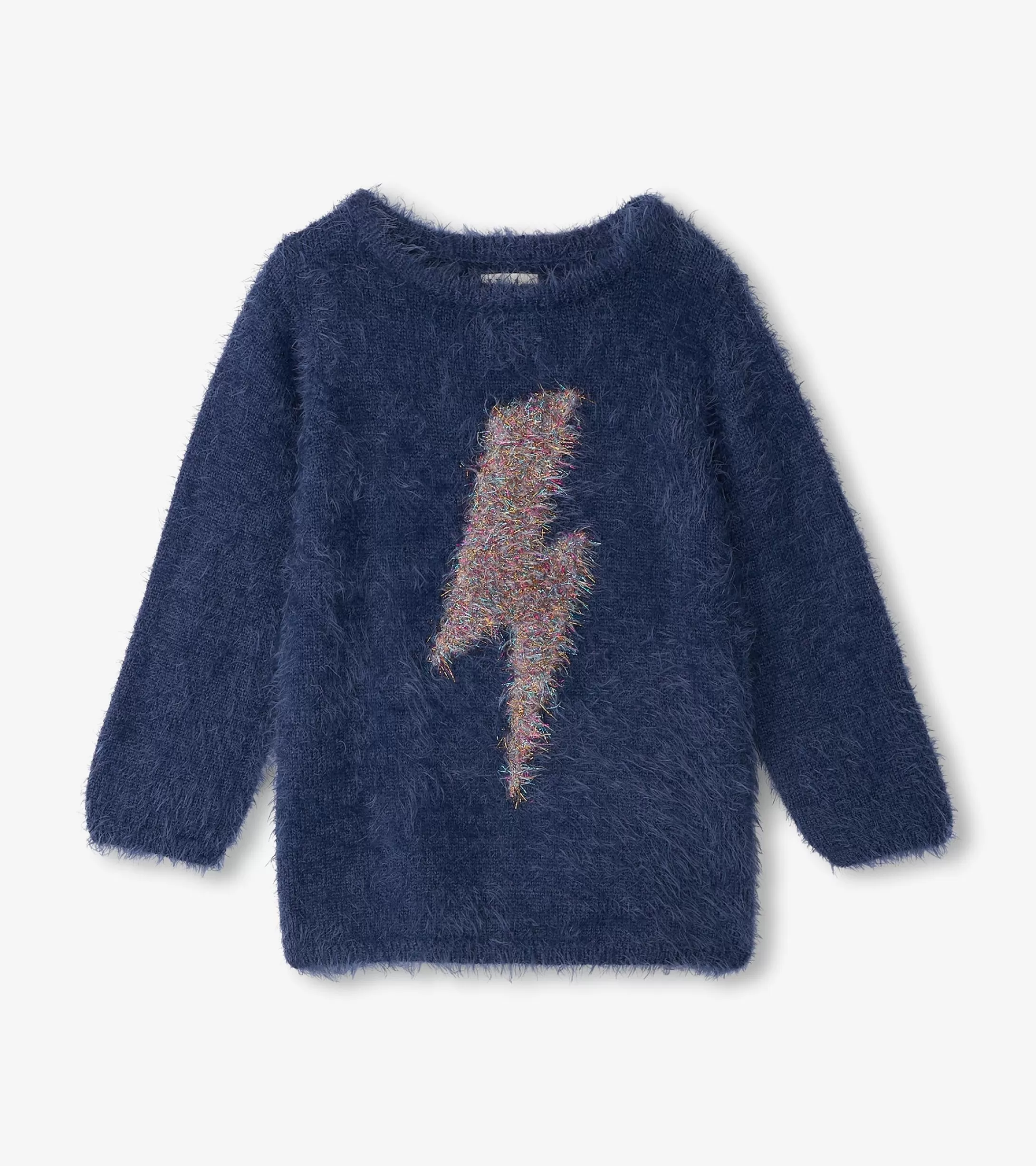 Hatley Girls Metallic Lightning Furry Sweater Store